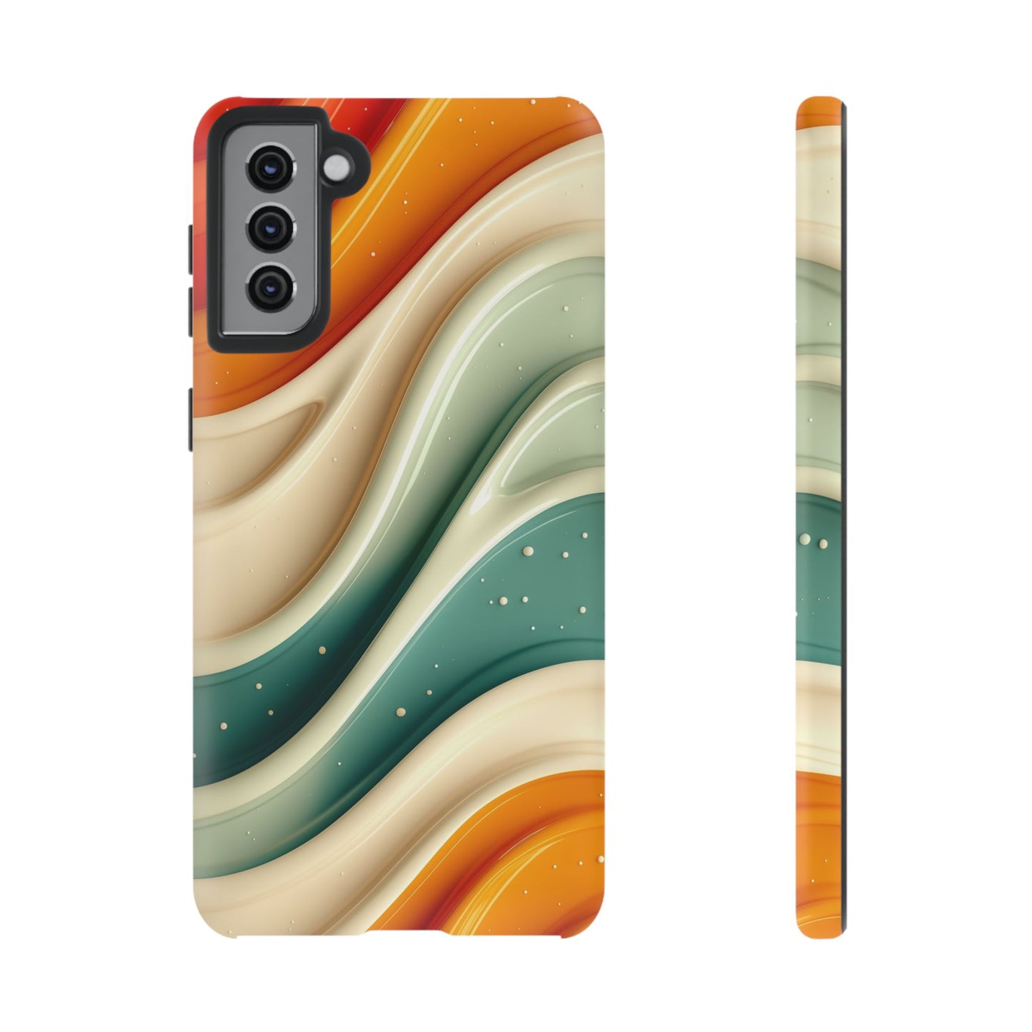 Retro Phone Case, Abstract Floral Design, Trendy Mobile Cover, Modern Tech Accessories, Gift for Her