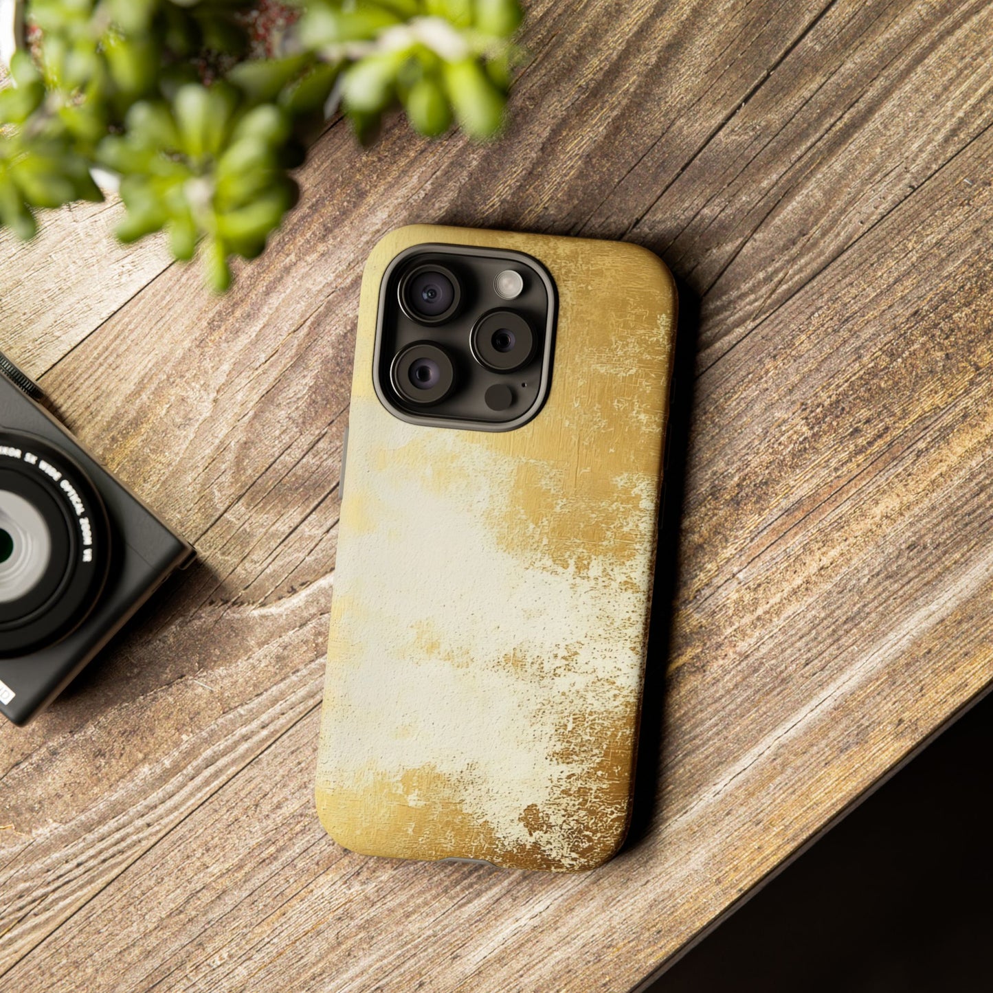 Stylish Phone Case - Gold Texture, Tough Cases, Protective Cover, Gift for Him, Glamorous Phone Accessory