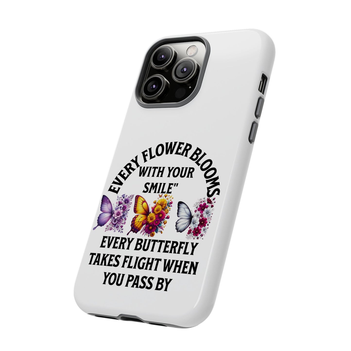Butterfly Phone Case - Inspirational Floral Design, Perfect Gift for Nature Lovers, Birthdays, and Encouragement