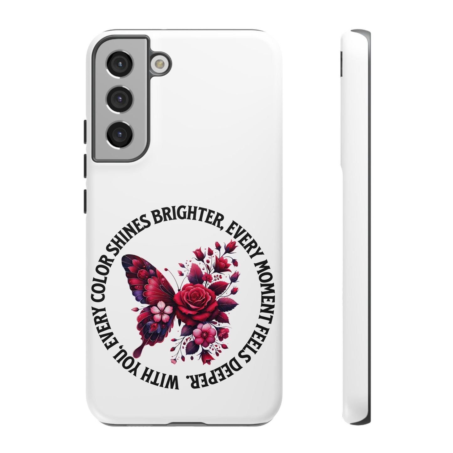 Artistic Phone Case with Butterfly and Quote, Gift for Nature Lovers, Stylish Accessory for All Occasions, Trendy Phone Cover, Floral [...]