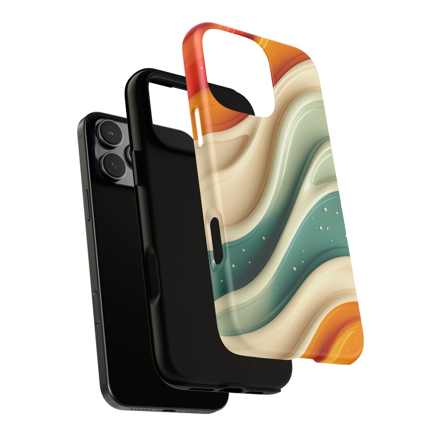 Retro Phone Case, Abstract Floral Design, Trendy Mobile Cover, Modern Tech Accessories, Gift for Her