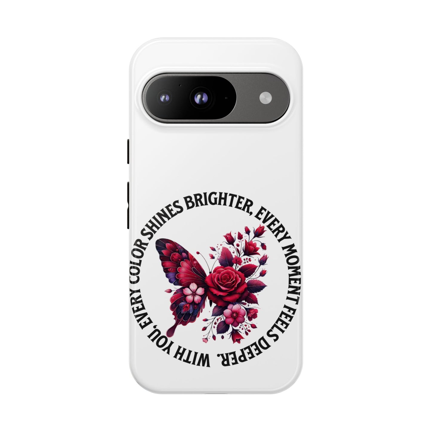Artistic Phone Case with Butterfly and Quote, Gift for Nature Lovers, Stylish Accessory for All Occasions, Trendy Phone Cover, Floral [...]