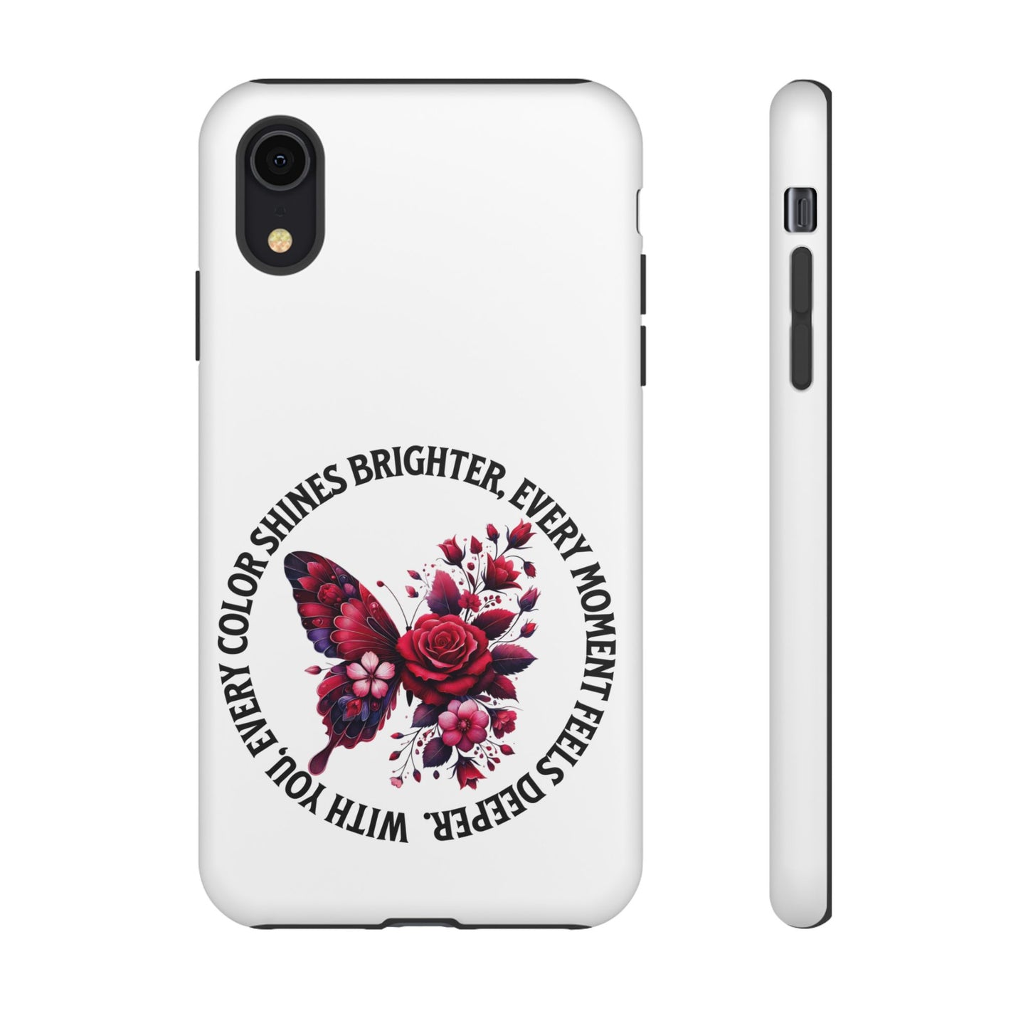 Artistic Phone Case with Butterfly and Quote, Gift for Nature Lovers, Stylish Accessory for All Occasions, Trendy Phone Cover, Floral [...]
