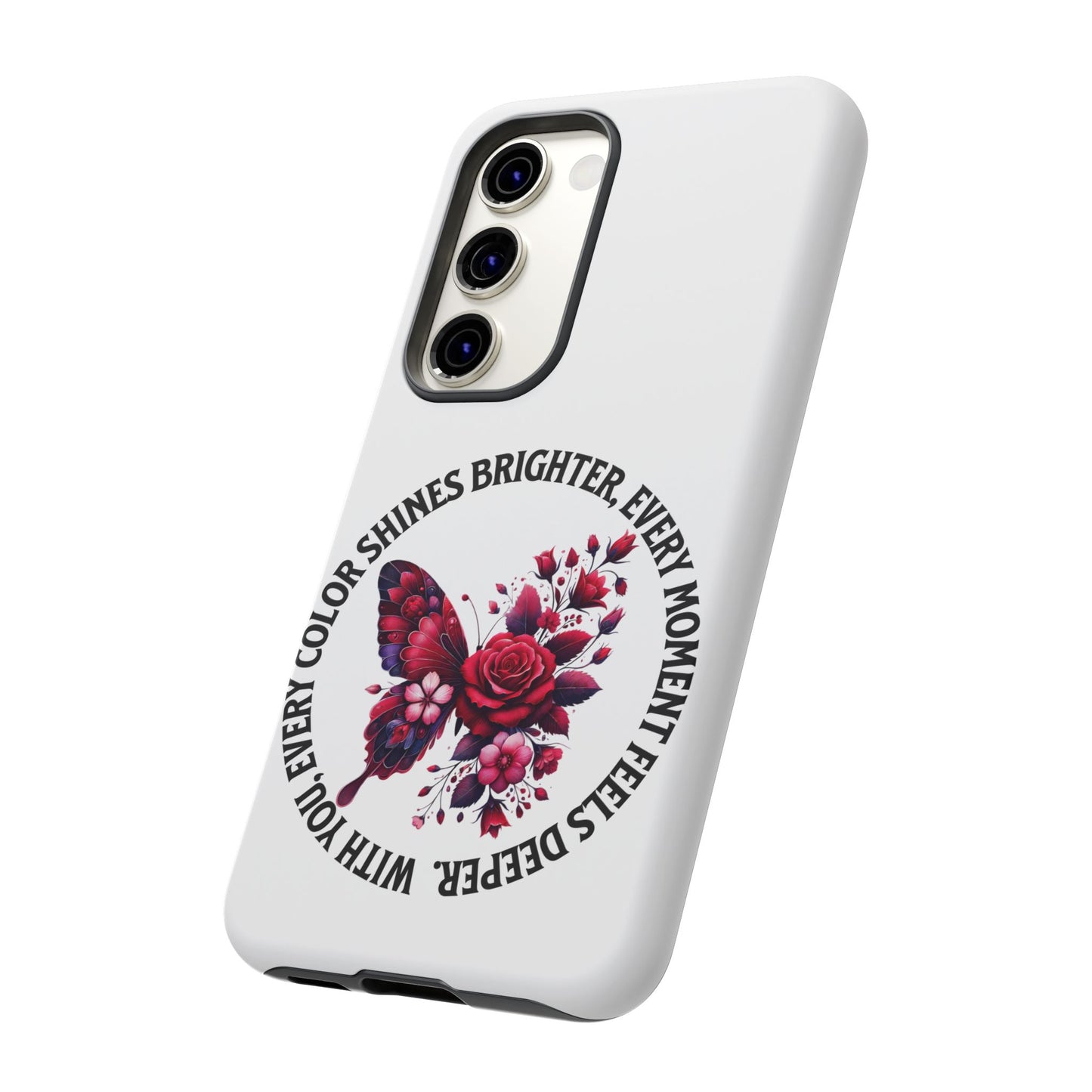 Artistic Phone Case with Butterfly and Quote, Gift for Nature Lovers, Stylish Accessory for All Occasions, Trendy Phone Cover, Floral [...]