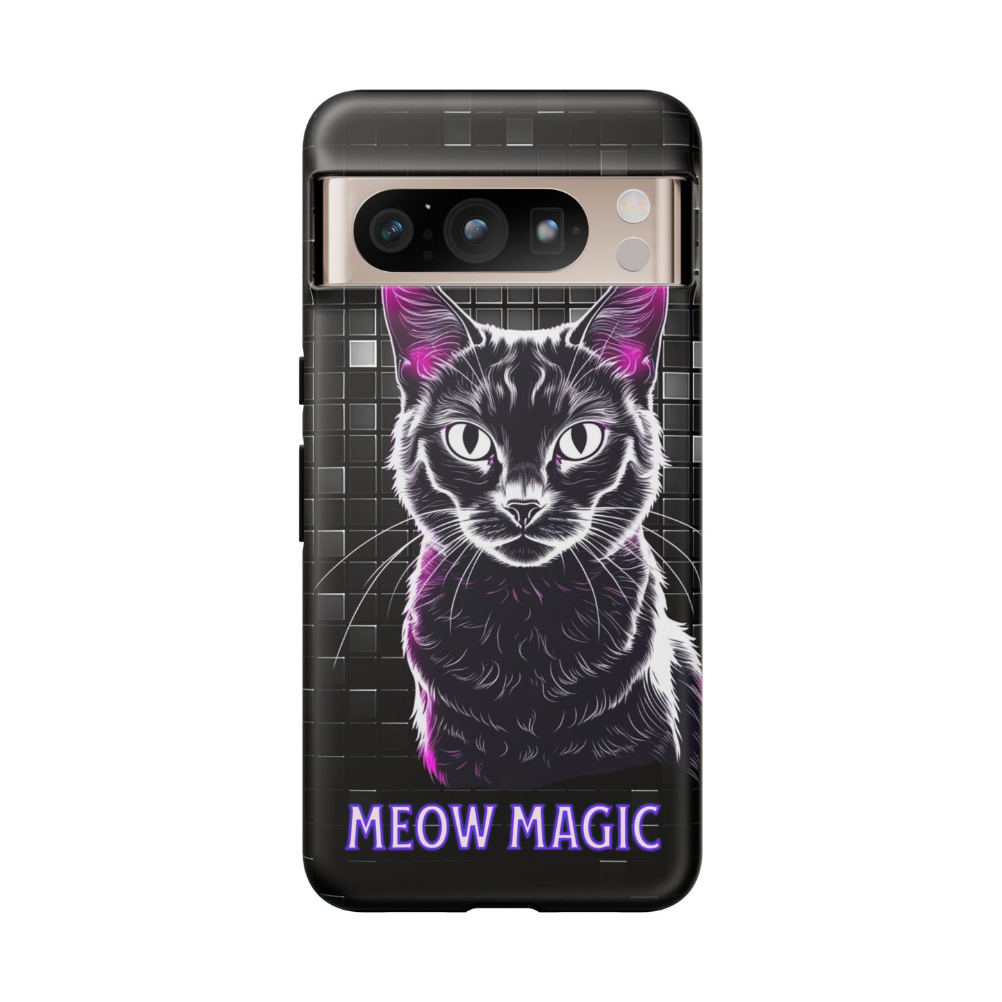 Cat Phone Case - Meow Magic, Cute Cat Lover Gift, Cat Mom Accessory, Pet-Themed Phone Cover, Stylish Cat Art Case