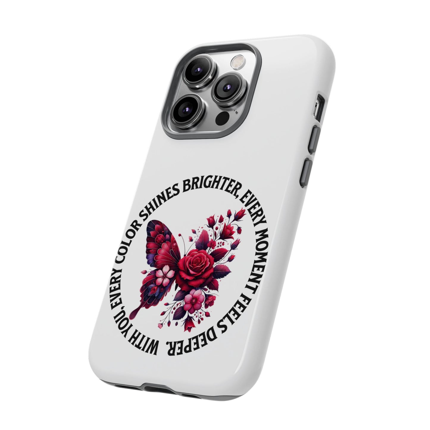 Artistic Phone Case with Butterfly and Quote, Gift for Nature Lovers, Stylish Accessory for All Occasions, Trendy Phone Cover, Floral [...]
