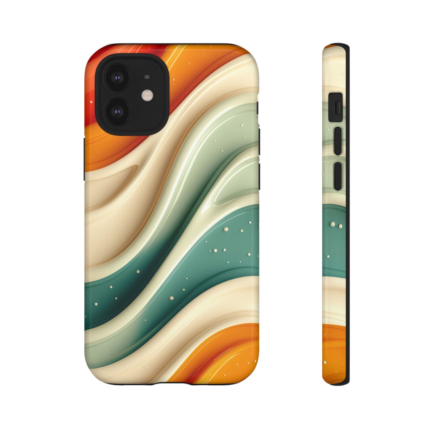 Retro Phone Case, Abstract Floral Design, Trendy Mobile Cover, Modern Tech Accessories, Gift for Her