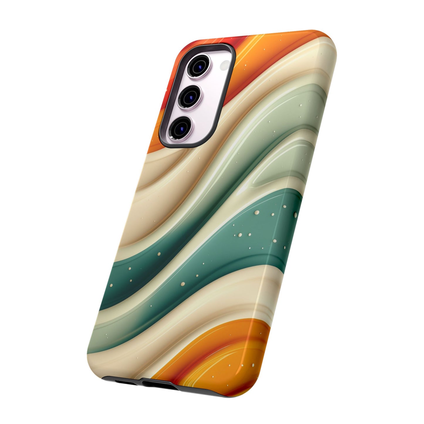 Retro Phone Case, Abstract Floral Design, Trendy Mobile Cover, Modern Tech Accessories, Gift for Her
