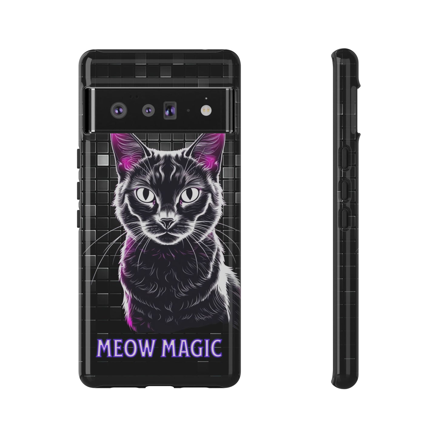 Cat Phone Case - Meow Magic, Cute Cat Lover Gift, Cat Mom Accessory, Pet-Themed Phone Cover, Stylish Cat Art Case