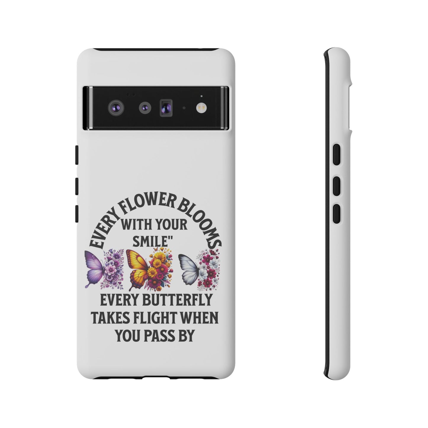 Butterfly Phone Case - Inspirational Floral Design, Perfect Gift for Nature Lovers, Birthdays, and Encouragement