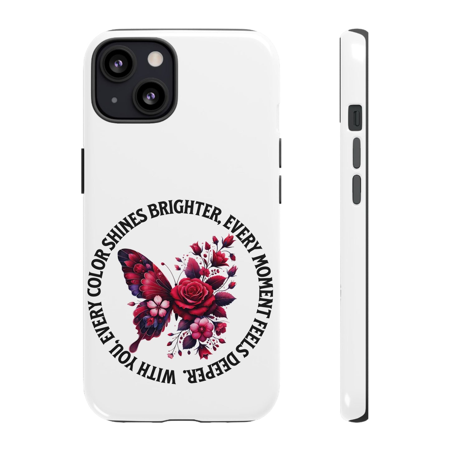 Artistic Phone Case with Butterfly and Quote, Gift for Nature Lovers, Stylish Accessory for All Occasions, Trendy Phone Cover, Floral [...]