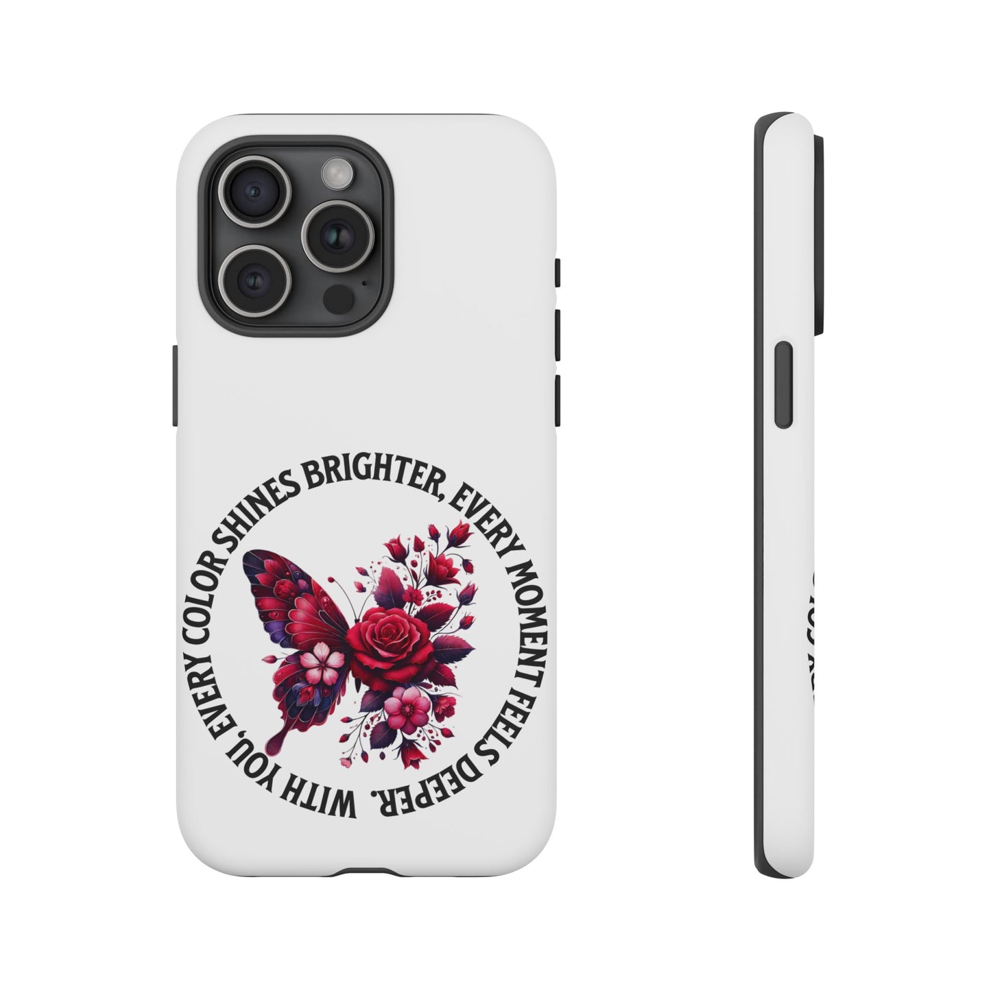 Artistic Phone Case with Butterfly and Quote, Gift for Nature Lovers, Stylish Accessory for All Occasions, Trendy Phone Cover, Floral [...]