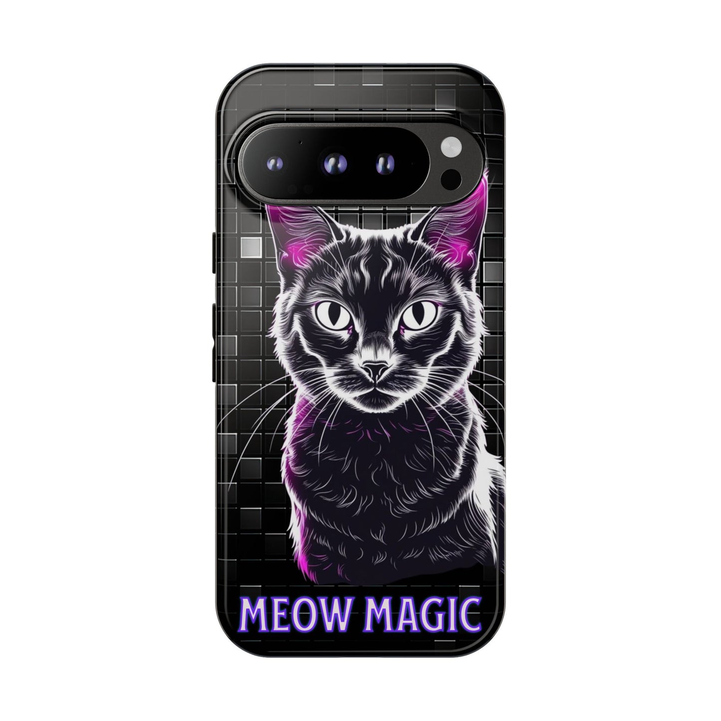 Cat Phone Case - Meow Magic, Cute Cat Lover Gift, Cat Mom Accessory, Pet-Themed Phone Cover, Stylish Cat Art Case