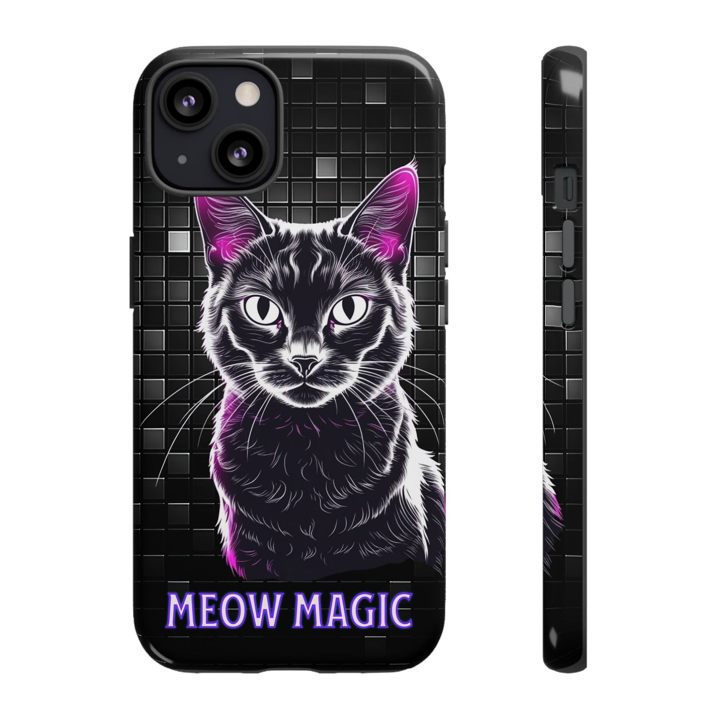 Cat Phone Case - Meow Magic, Cute Cat Lover Gift, Cat Mom Accessory, Pet-Themed Phone Cover, Stylish Cat Art Case