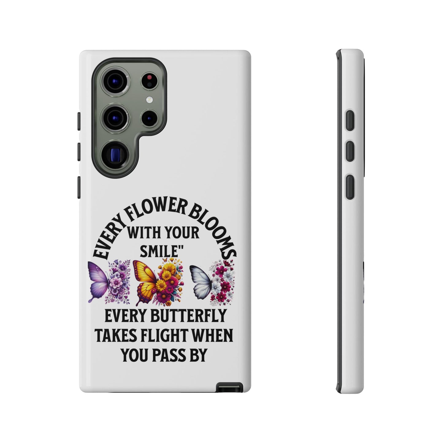 Butterfly Phone Case - Inspirational Floral Design, Perfect Gift for Nature Lovers, Birthdays, and Encouragement