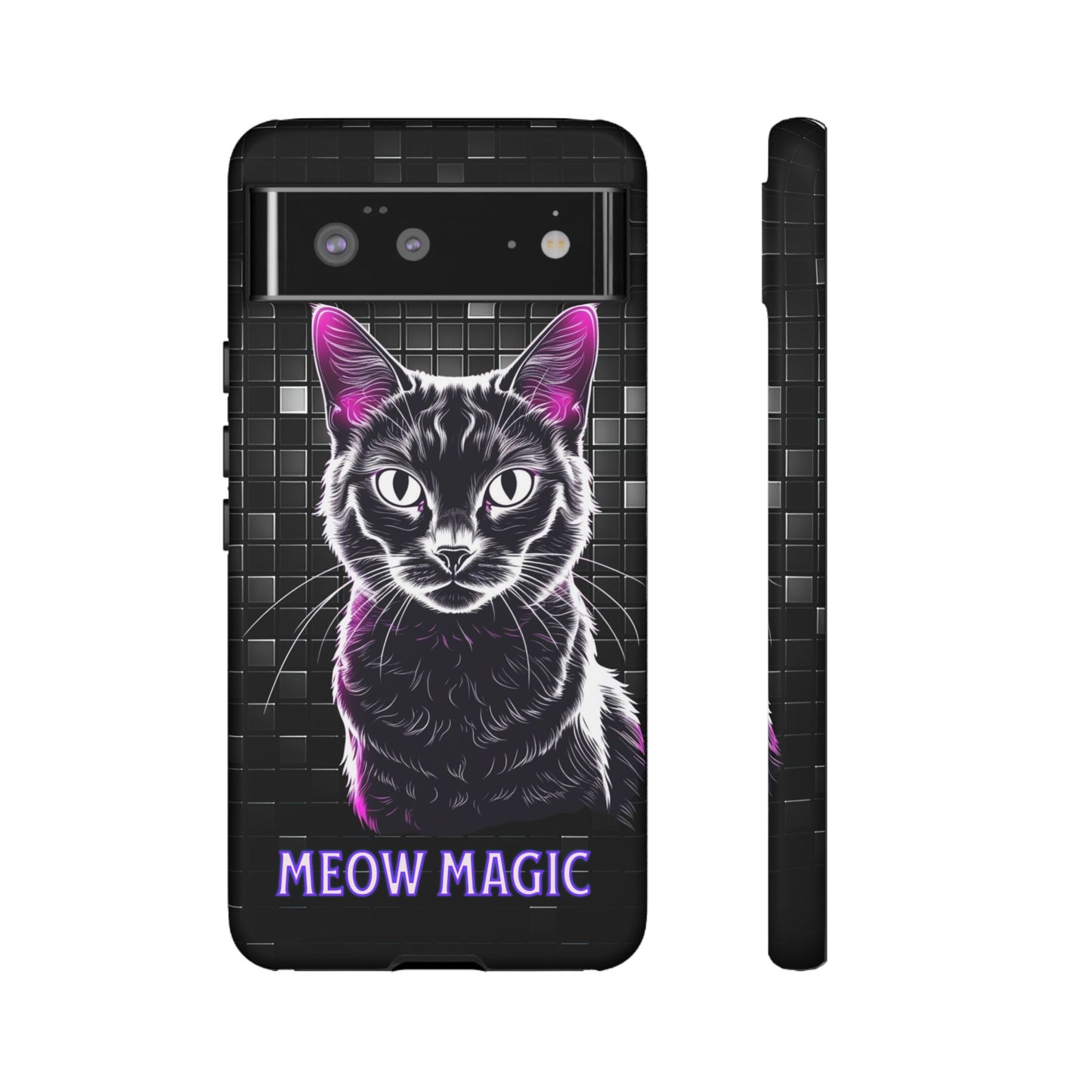 Cat Phone Case - Meow Magic, Cute Cat Lover Gift, Cat Mom Accessory, Pet-Themed Phone Cover, Stylish Cat Art Case