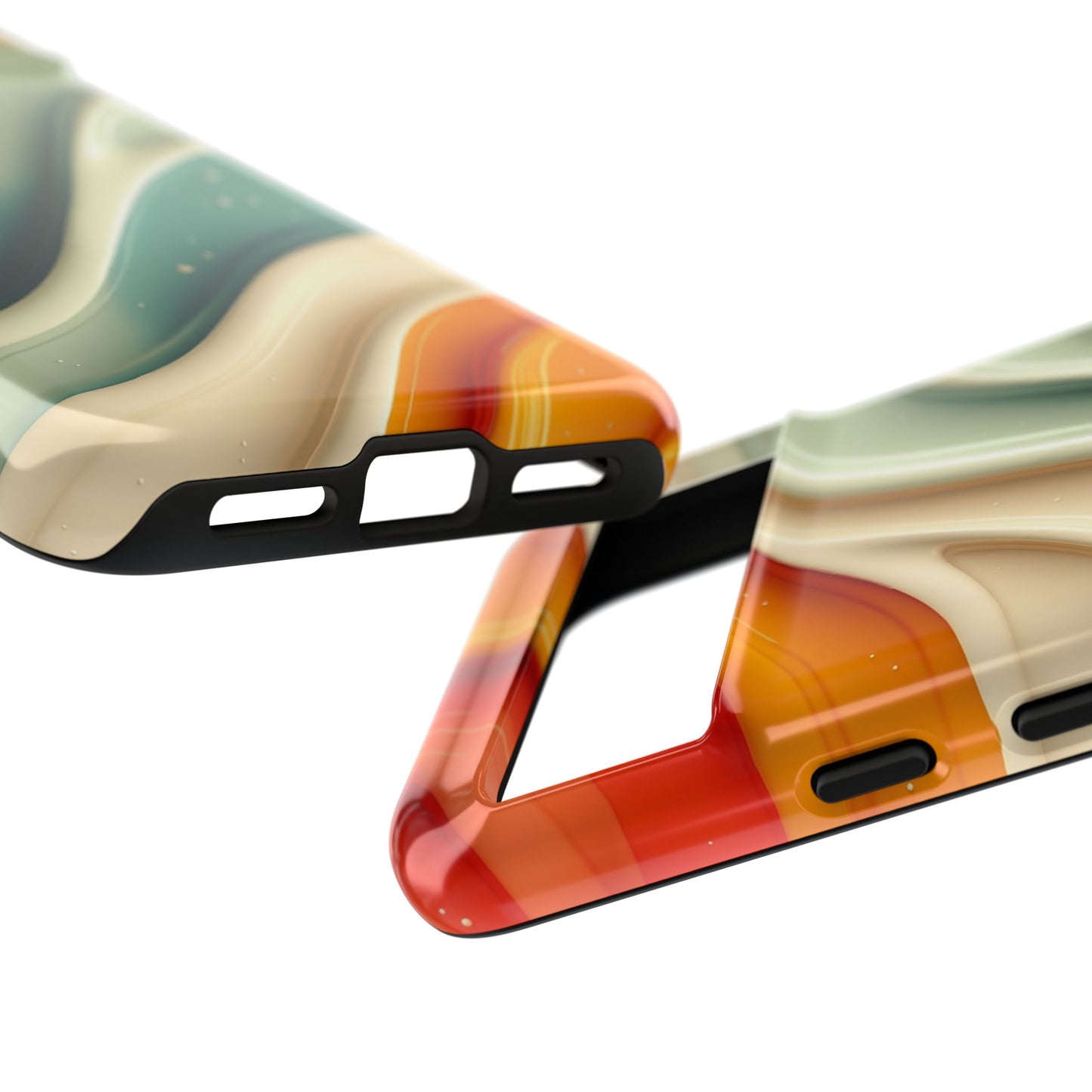 Retro Phone Case, Abstract Floral Design, Trendy Mobile Cover, Modern Tech Accessories, Gift for Her