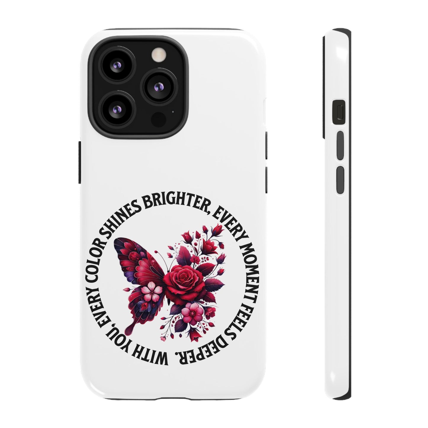 Artistic Phone Case with Butterfly and Quote, Gift for Nature Lovers, Stylish Accessory for All Occasions, Trendy Phone Cover, Floral [...]