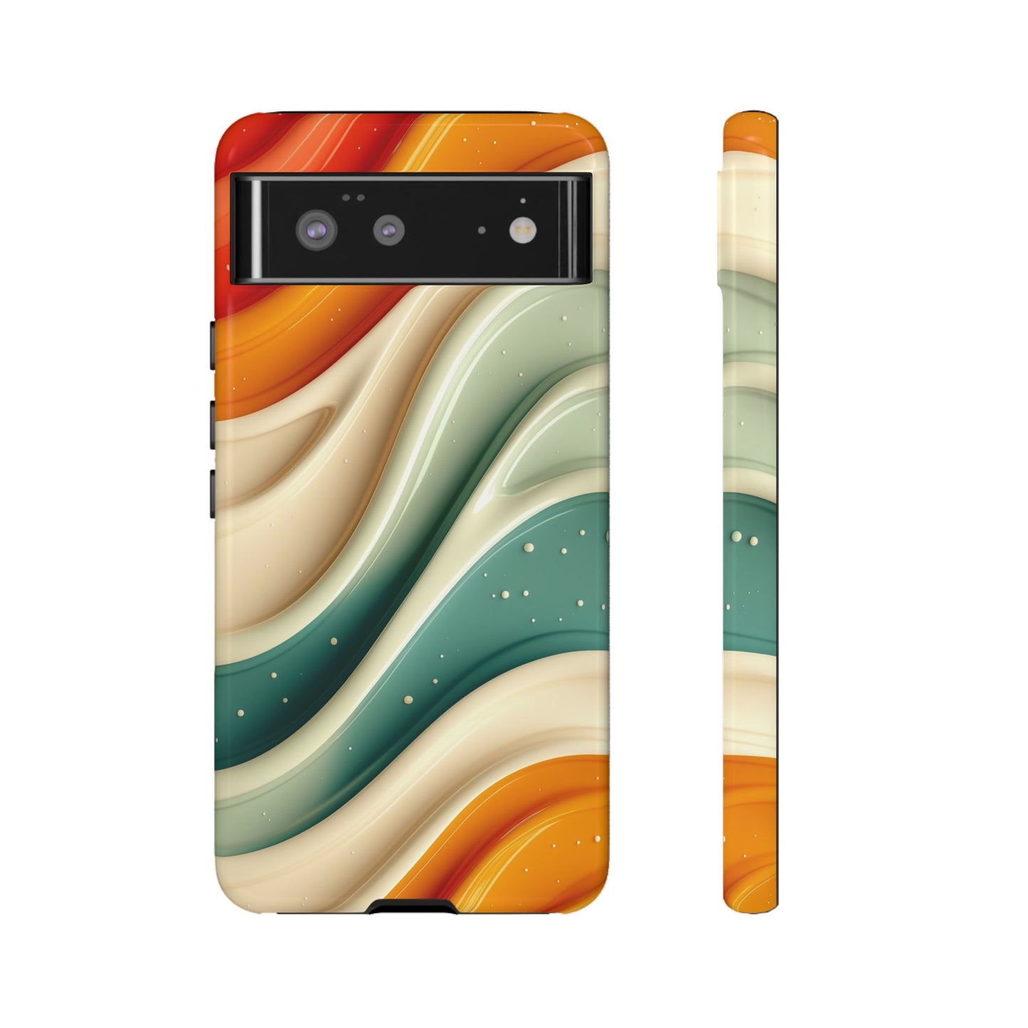 Retro Phone Case, Abstract Floral Design, Trendy Mobile Cover, Modern Tech Accessories, Gift for Her