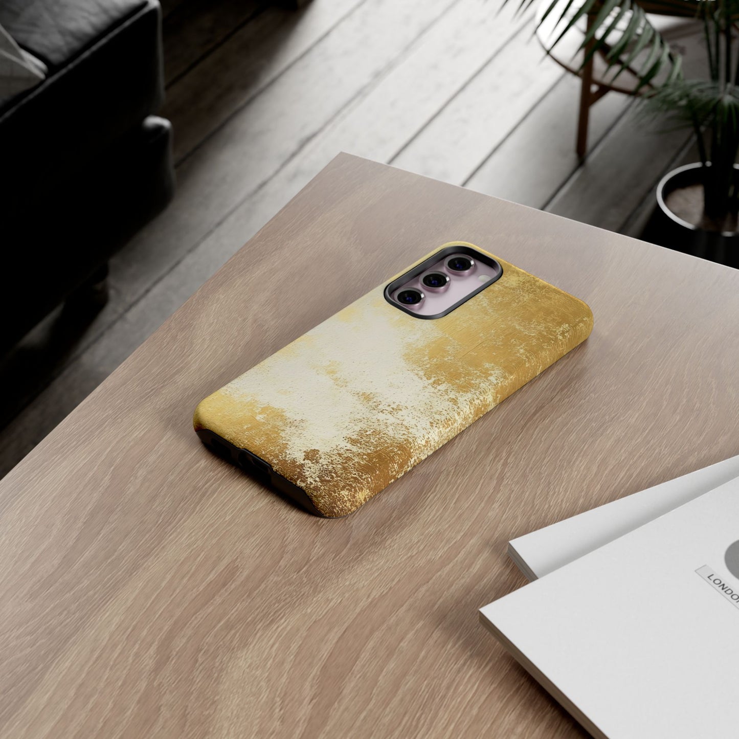 Stylish Phone Case - Gold Texture, Tough Cases, Protective Cover, Gift for Him, Glamorous Phone Accessory