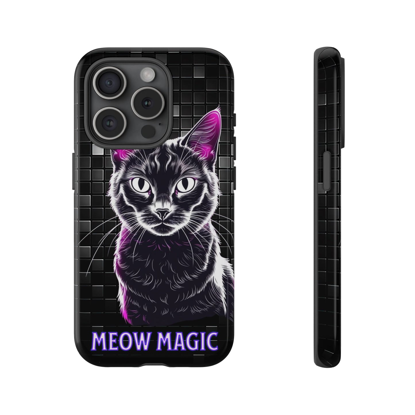 Cat Phone Case - Meow Magic, Cute Cat Lover Gift, Cat Mom Accessory, Pet-Themed Phone Cover, Stylish Cat Art Case