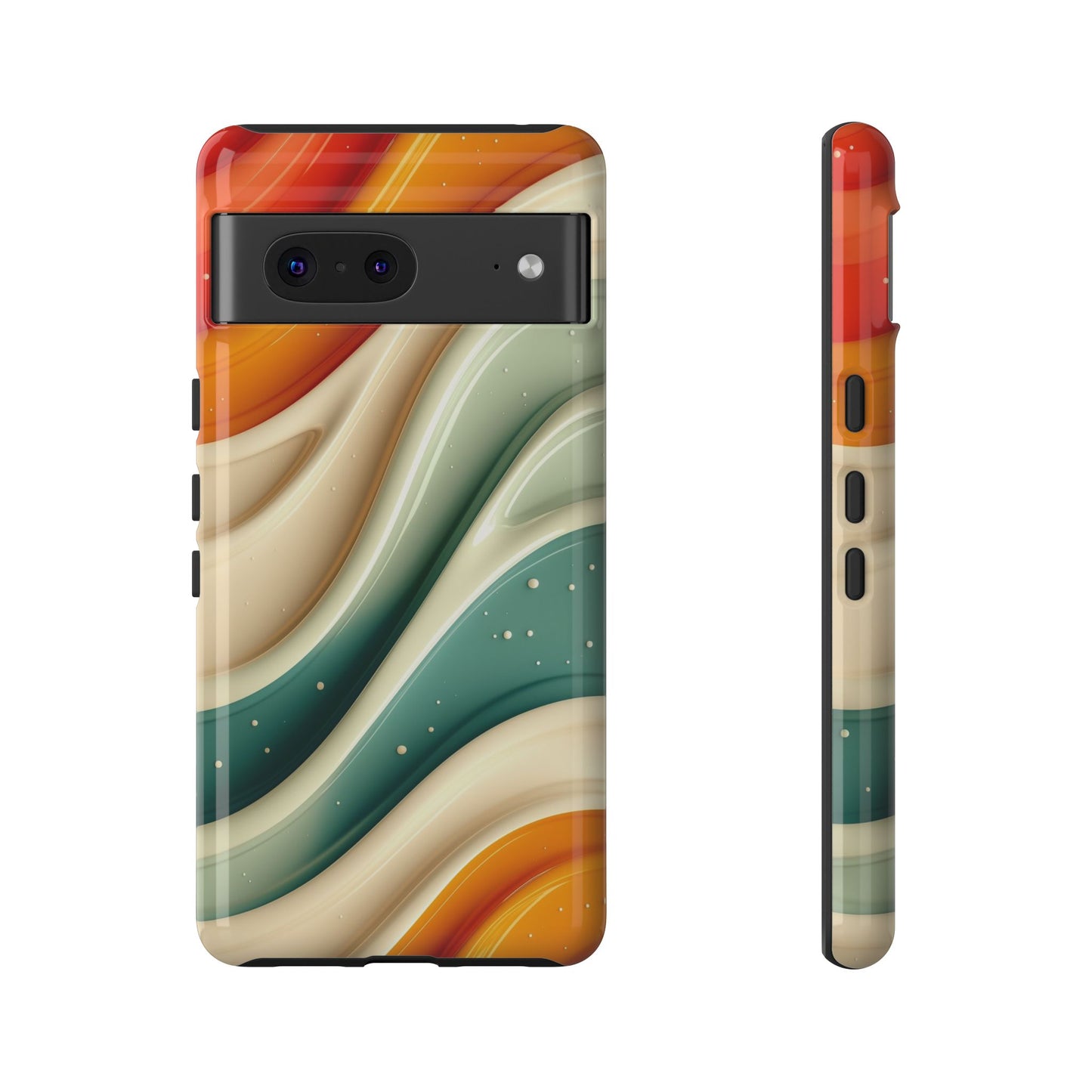Retro Phone Case, Abstract Floral Design, Trendy Mobile Cover, Modern Tech Accessories, Gift for Her