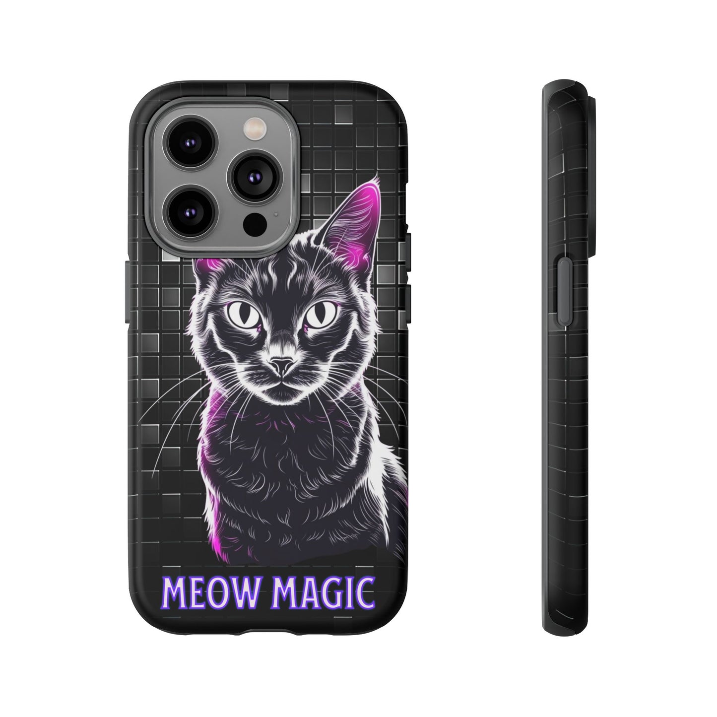 Cat Phone Case - Meow Magic, Cute Cat Lover Gift, Cat Mom Accessory, Pet-Themed Phone Cover, Stylish Cat Art Case