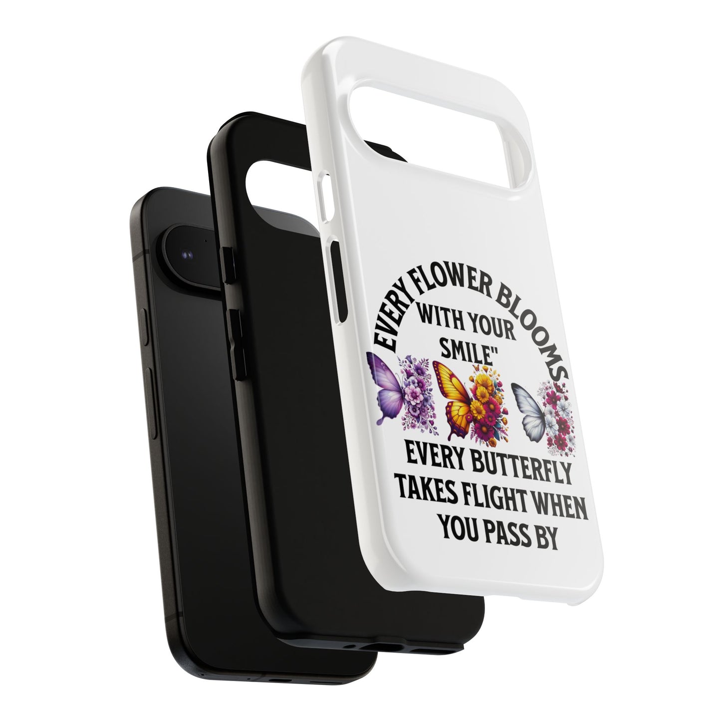 Butterfly Phone Case - Inspirational Floral Design, Perfect Gift for Nature Lovers, Birthdays, and Encouragement