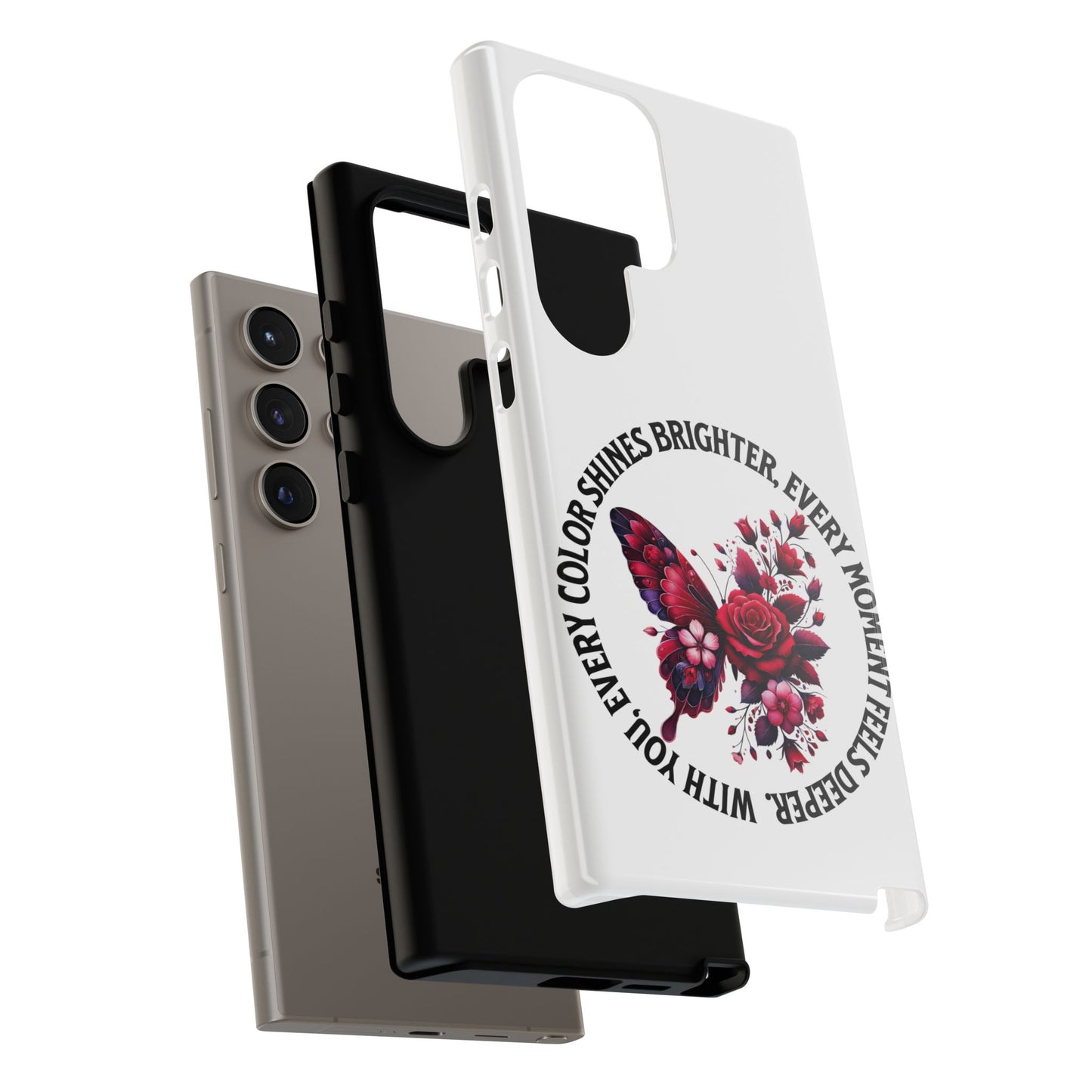Artistic Phone Case with Butterfly and Quote, Gift for Nature Lovers, Stylish Accessory for All Occasions, Trendy Phone Cover, Floral [...]