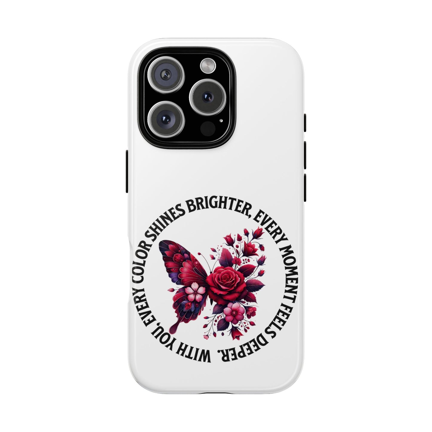 Artistic Phone Case with Butterfly and Quote, Gift for Nature Lovers, Stylish Accessory for All Occasions, Trendy Phone Cover, Floral [...]