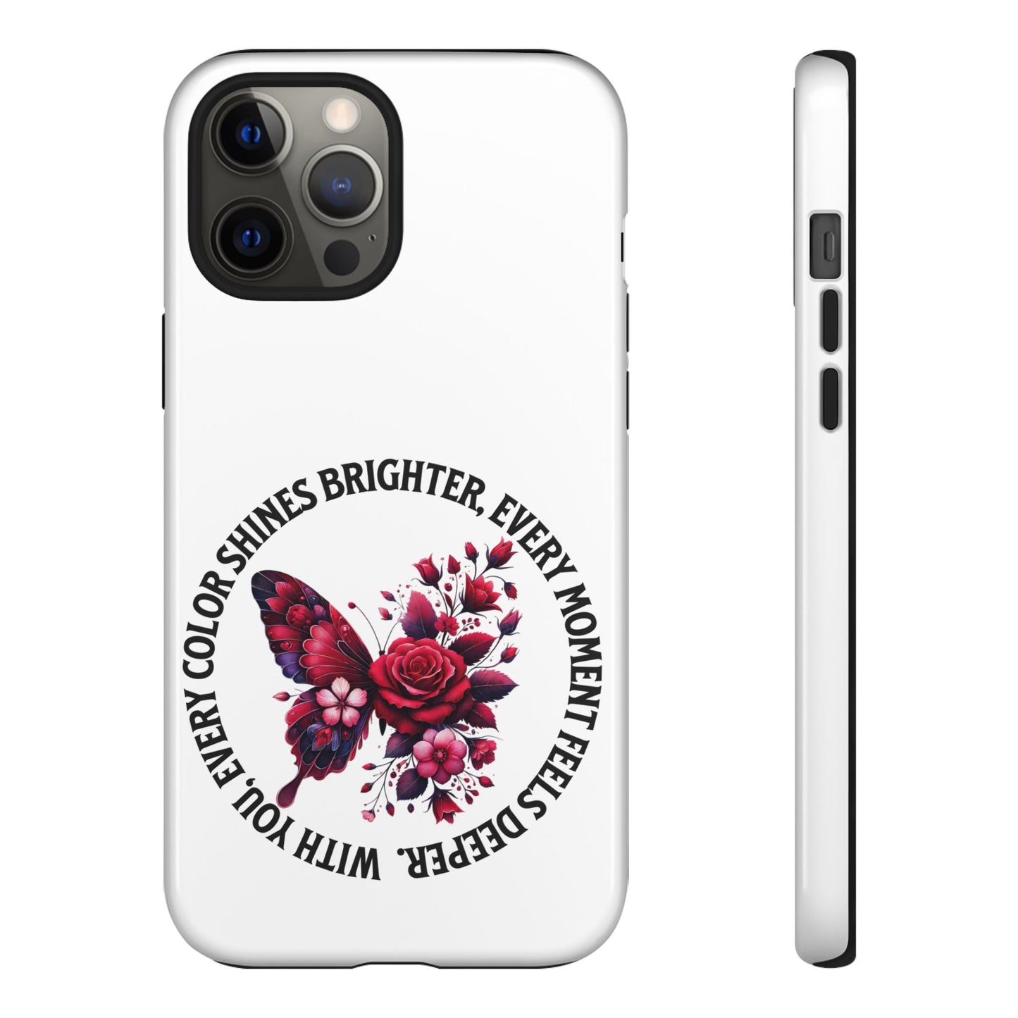 Artistic Phone Case with Butterfly and Quote, Gift for Nature Lovers, Stylish Accessory for All Occasions, Trendy Phone Cover, Floral [...]
