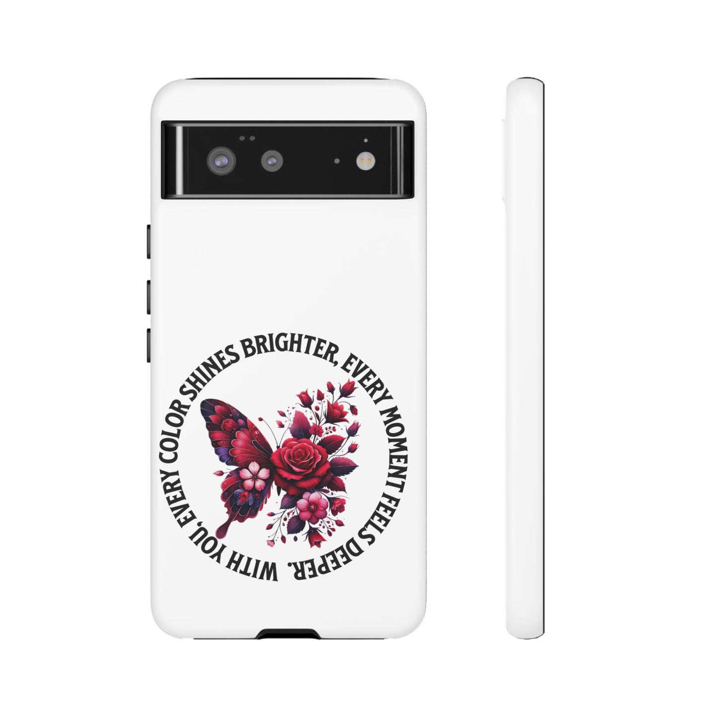 Artistic Phone Case with Butterfly and Quote, Gift for Nature Lovers, Stylish Accessory for All Occasions, Trendy Phone Cover, Floral [...]