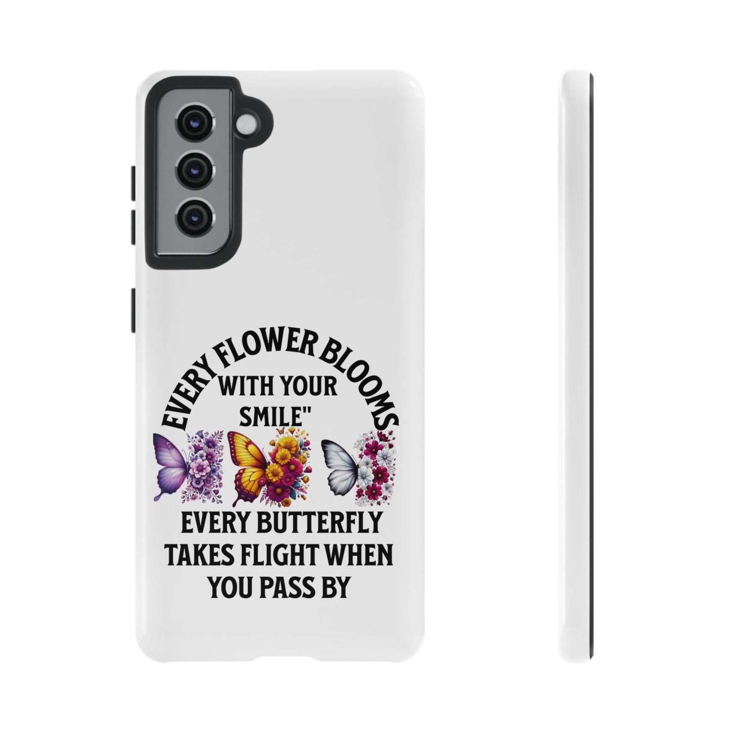 Butterfly Phone Case - Inspirational Floral Design, Perfect Gift for Nature Lovers, Birthdays, and Encouragement