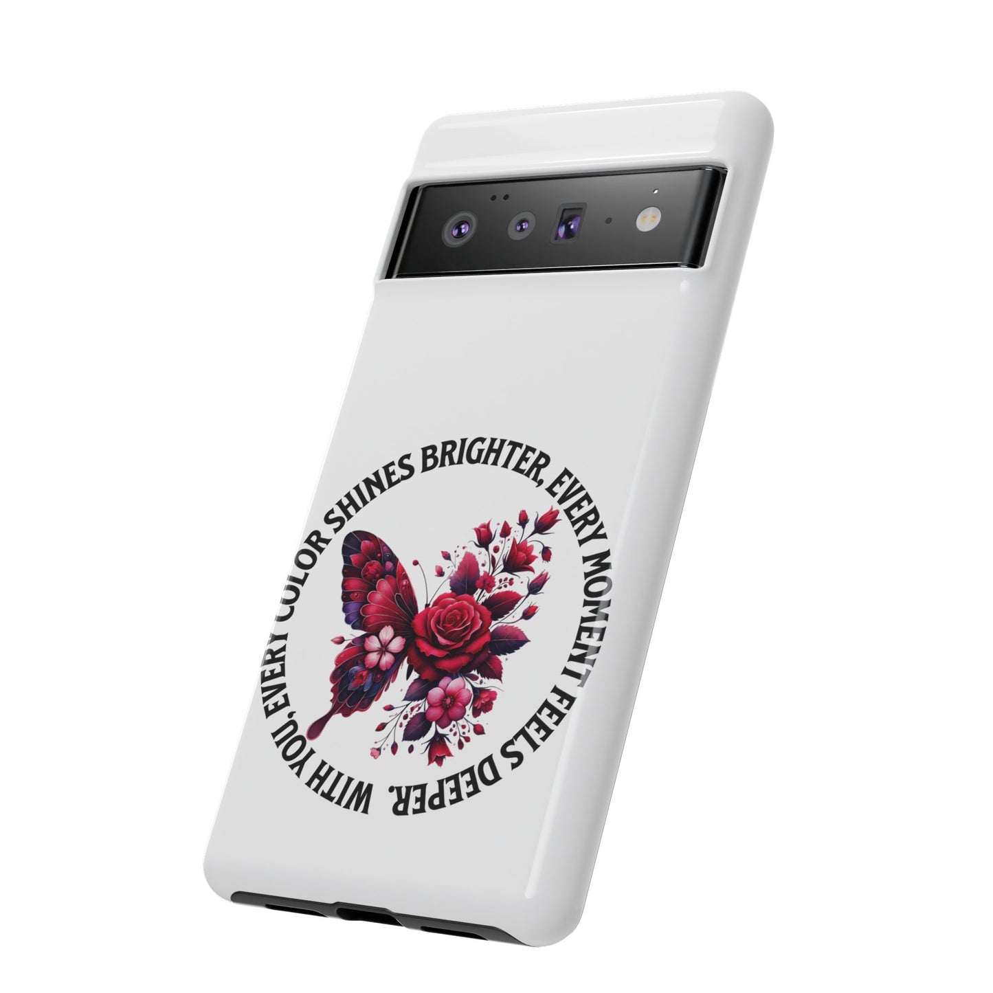 Artistic Phone Case with Butterfly and Quote, Gift for Nature Lovers, Stylish Accessory for All Occasions, Trendy Phone Cover, Floral [...]