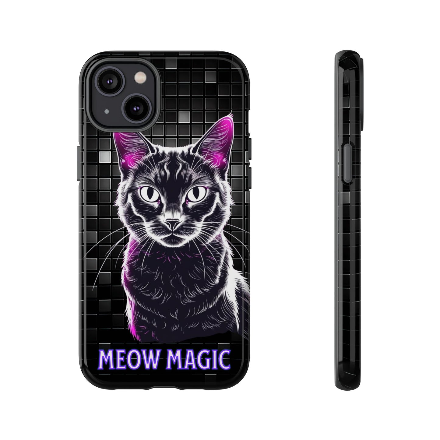 Cat Phone Case - Meow Magic, Cute Cat Lover Gift, Cat Mom Accessory, Pet-Themed Phone Cover, Stylish Cat Art Case