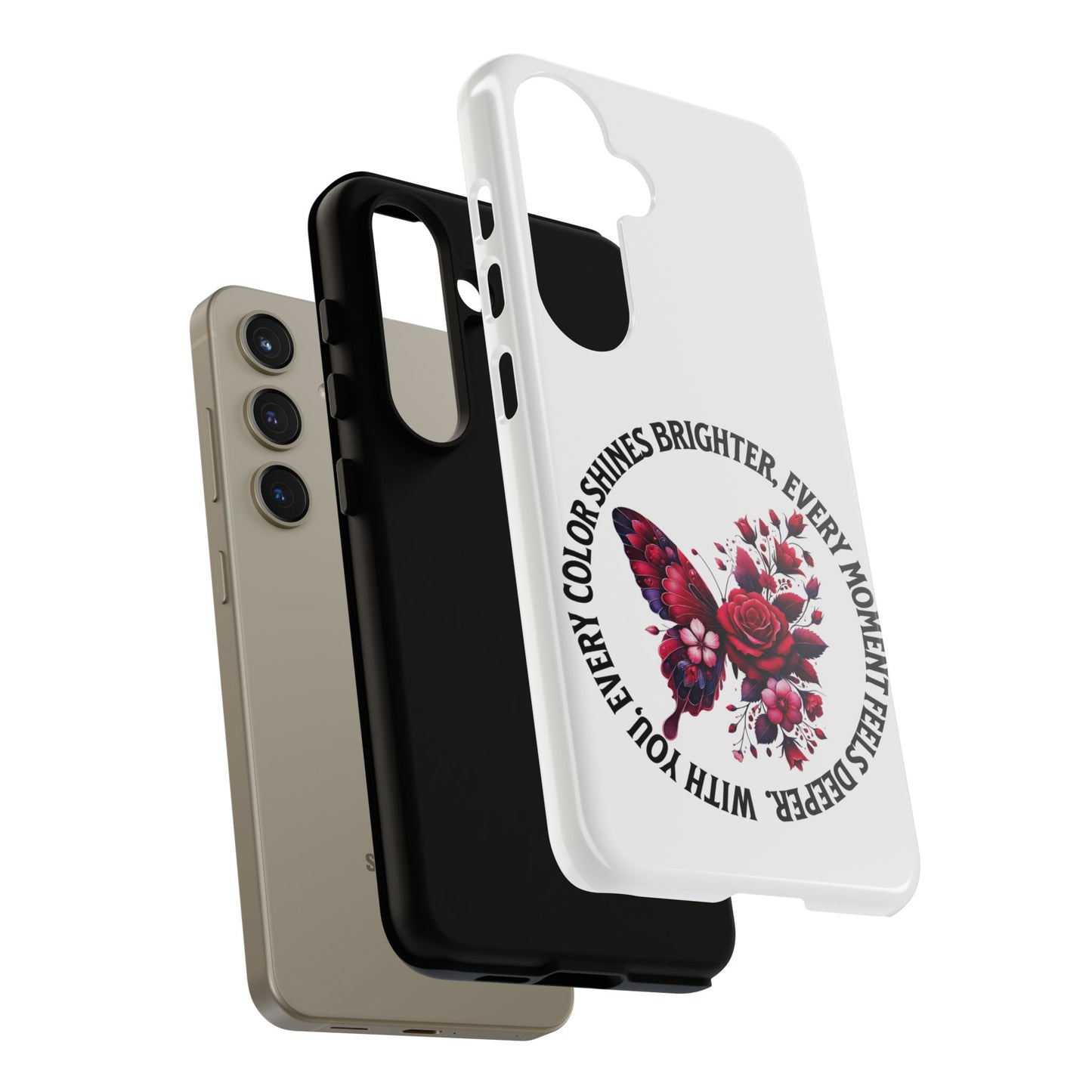 Artistic Phone Case with Butterfly and Quote, Gift for Nature Lovers, Stylish Accessory for All Occasions, Trendy Phone Cover, Floral [...]