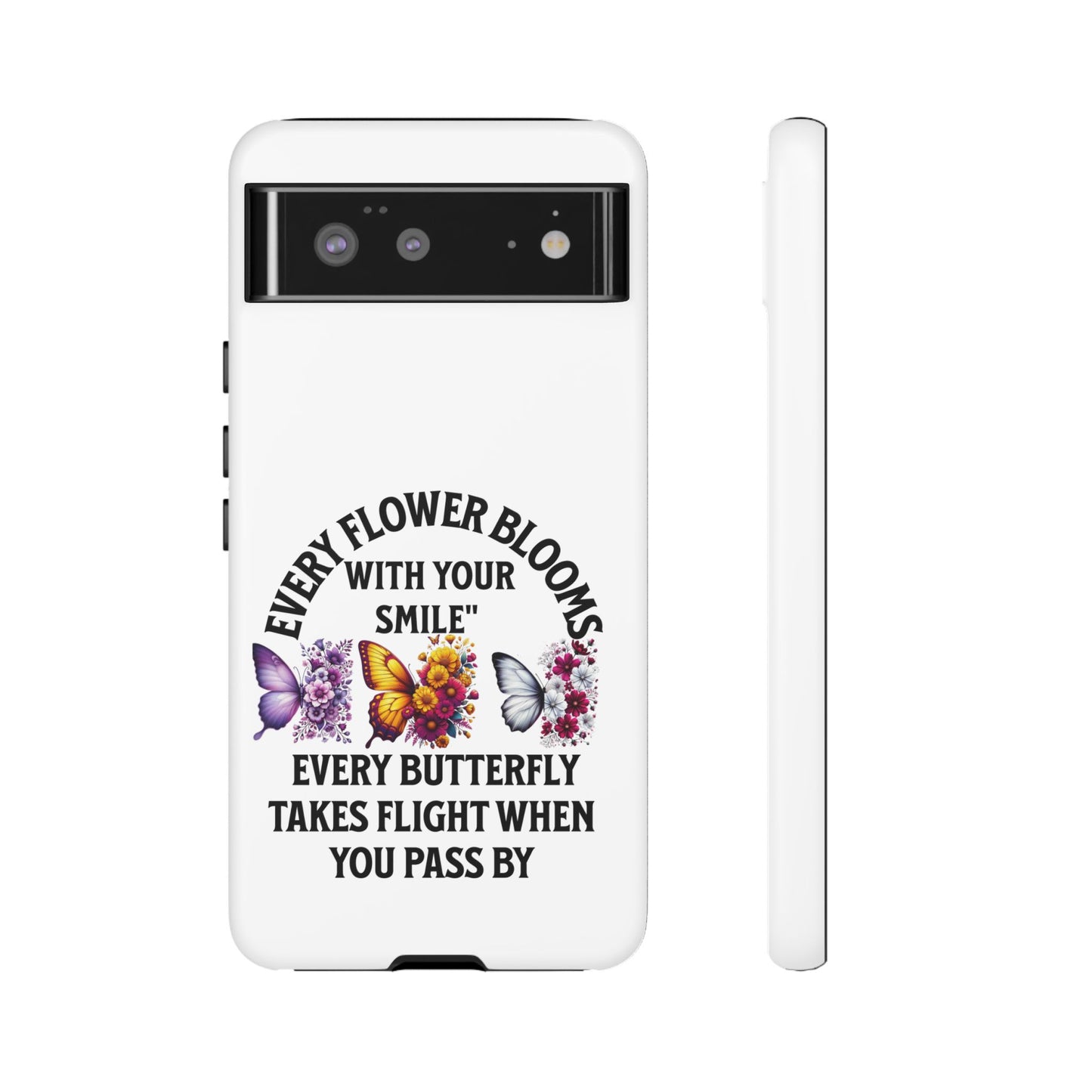 Butterfly Phone Case - Inspirational Floral Design, Perfect Gift for Nature Lovers, Birthdays, and Encouragement