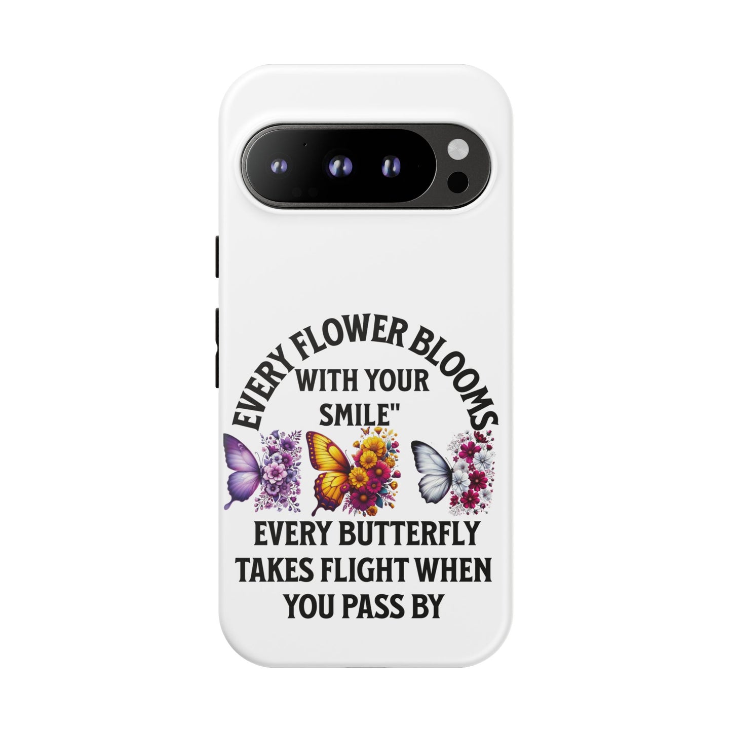 Butterfly Phone Case - Inspirational Floral Design, Perfect Gift for Nature Lovers, Birthdays, and Encouragement