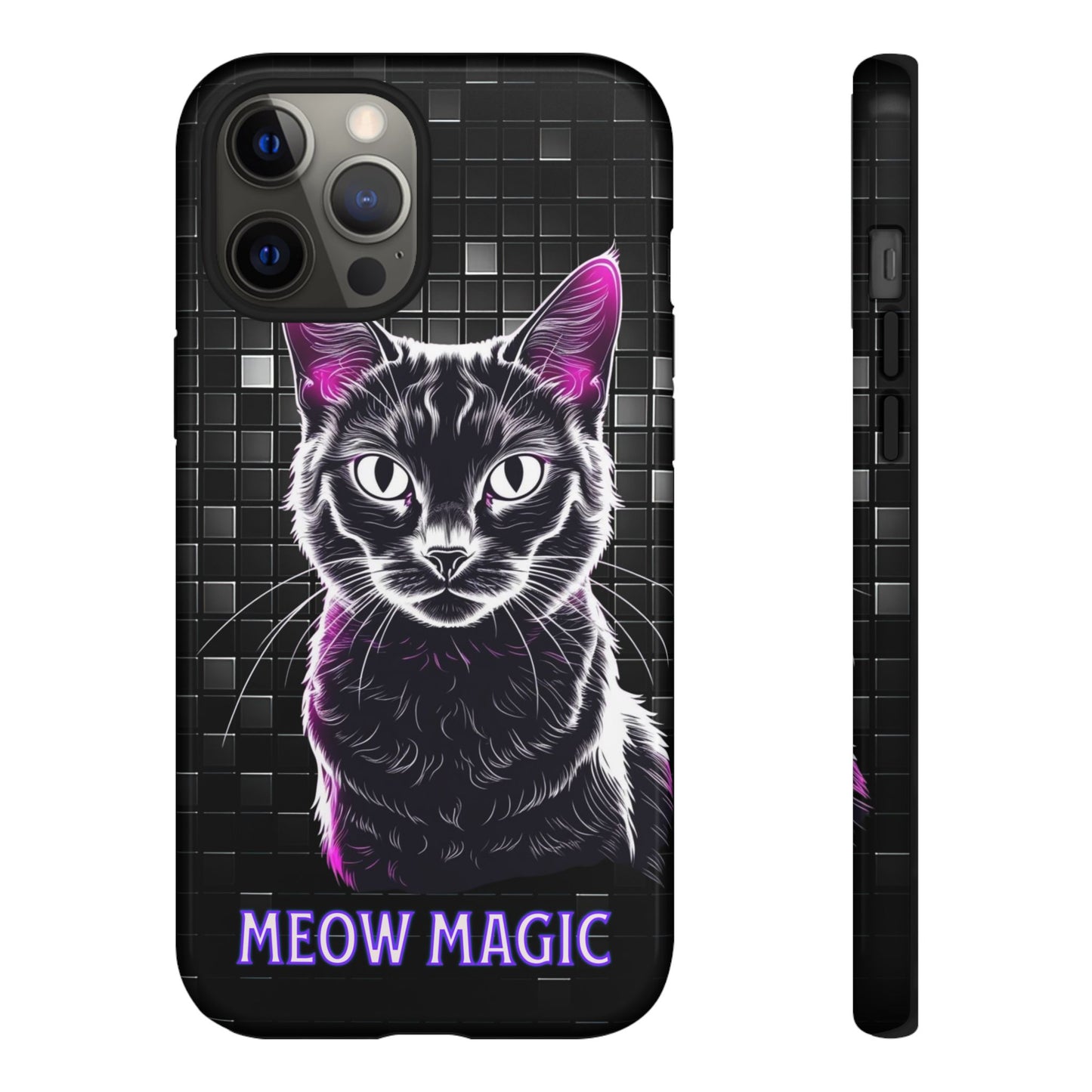 Cat Phone Case - Meow Magic, Cute Cat Lover Gift, Cat Mom Accessory, Pet-Themed Phone Cover, Stylish Cat Art Case