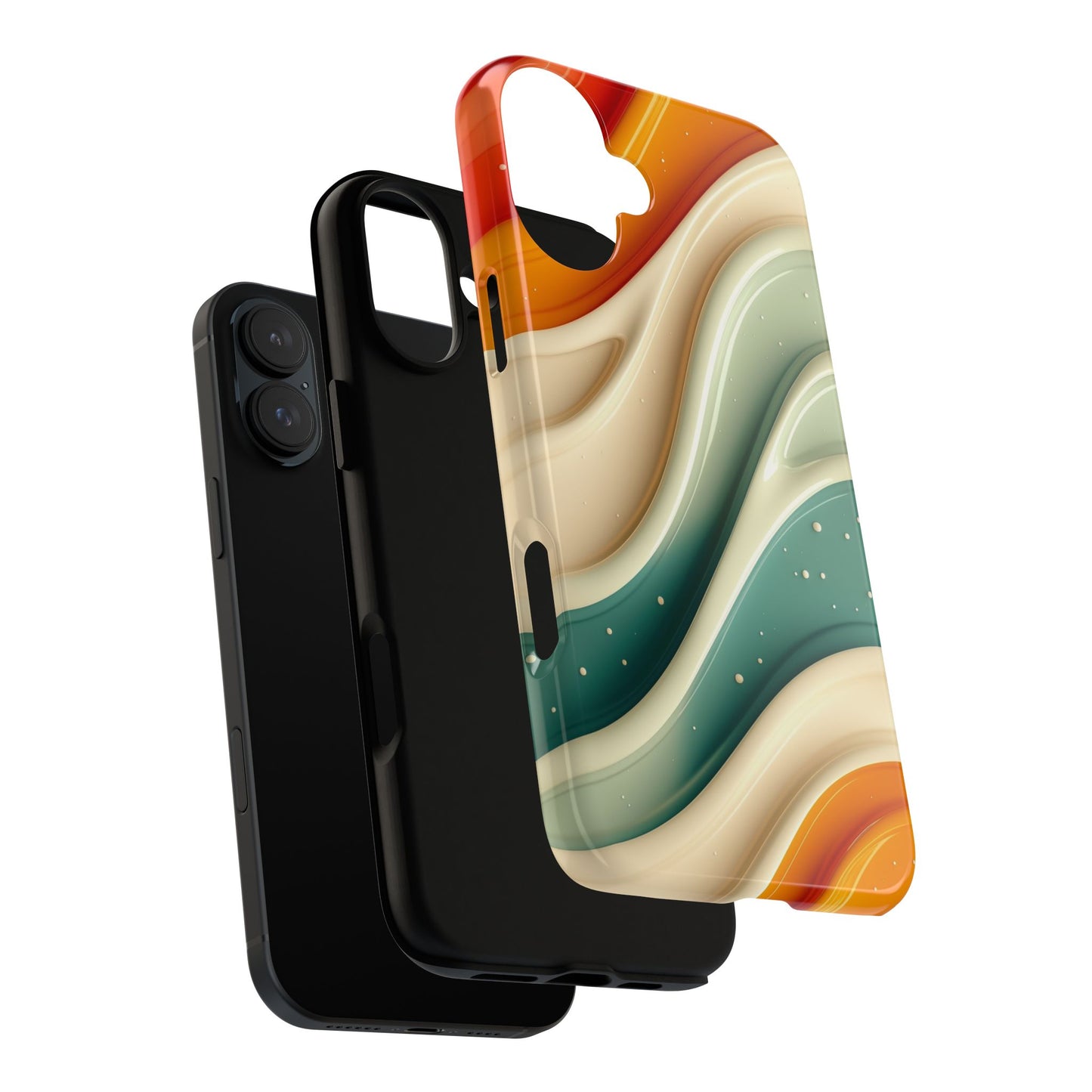Retro Phone Case, Abstract Floral Design, Trendy Mobile Cover, Modern Tech Accessories, Gift for Her