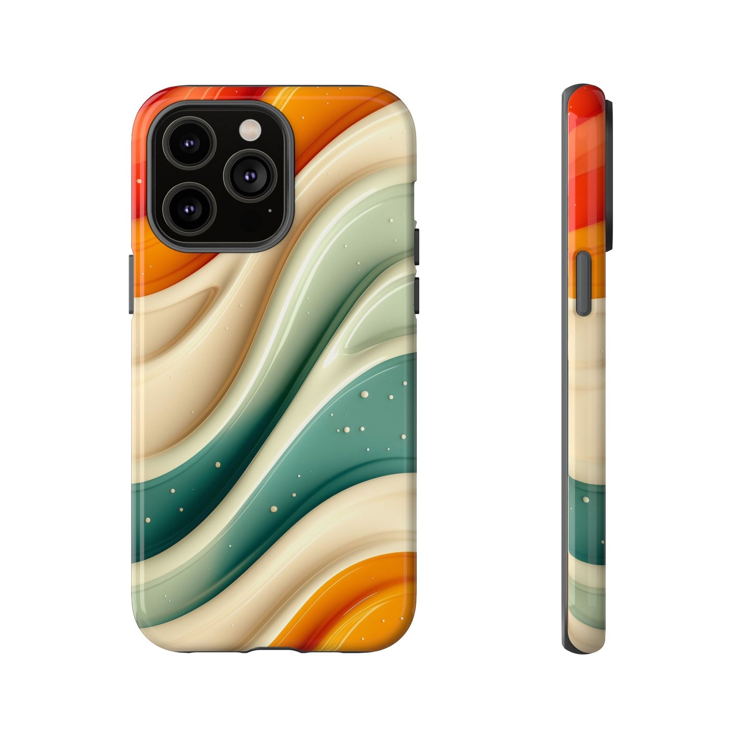 Retro Phone Case, Abstract Floral Design, Trendy Mobile Cover, Modern Tech Accessories, Gift for Her