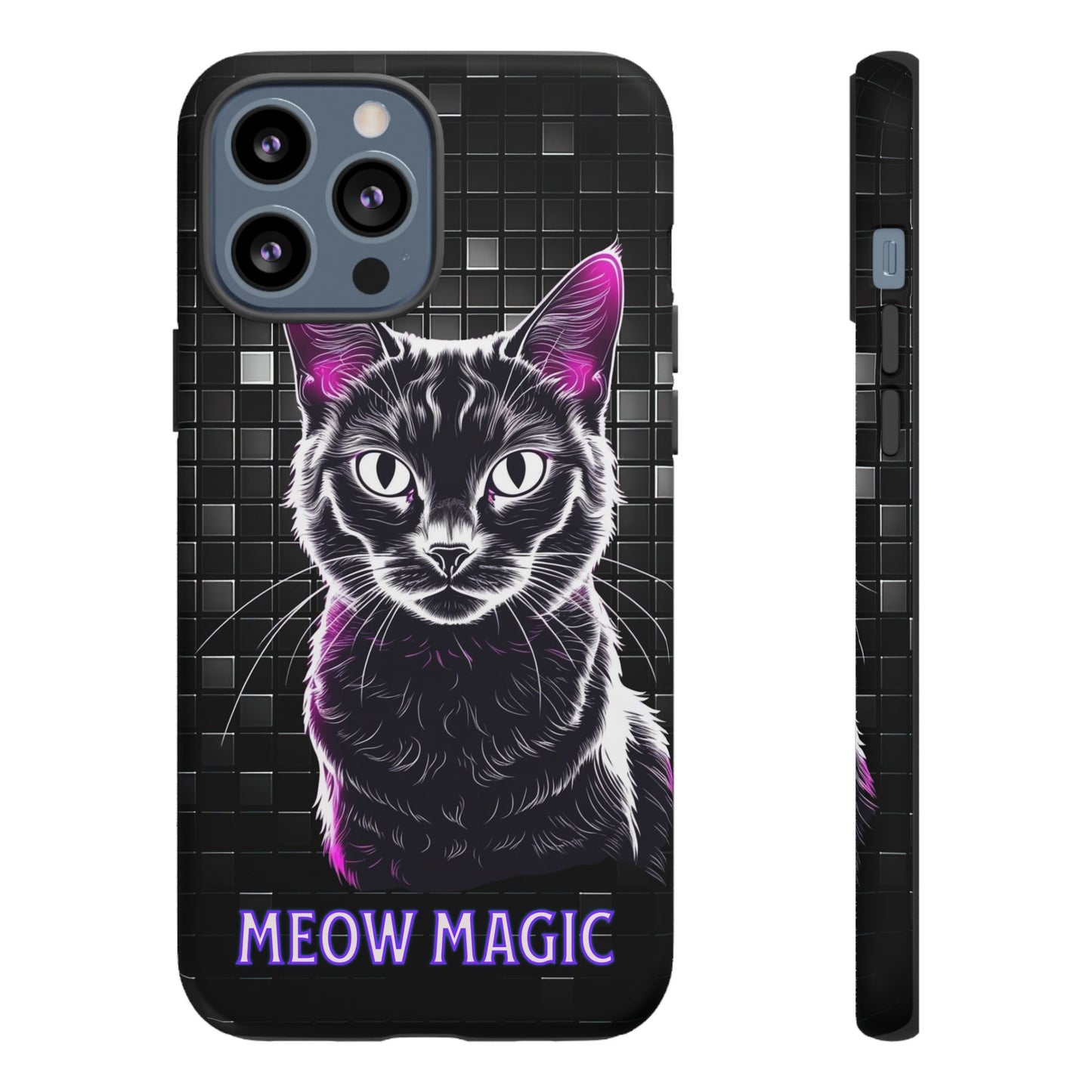 Cat Phone Case - Meow Magic, Cute Cat Lover Gift, Cat Mom Accessory, Pet-Themed Phone Cover, Stylish Cat Art Case