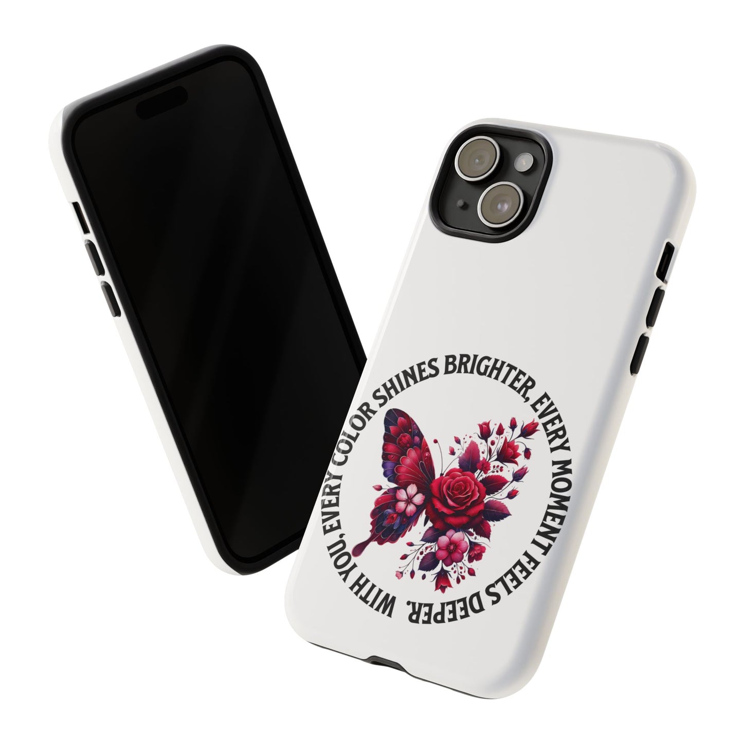 Artistic Phone Case with Butterfly and Quote, Gift for Nature Lovers, Stylish Accessory for All Occasions, Trendy Phone Cover, Floral [...]
