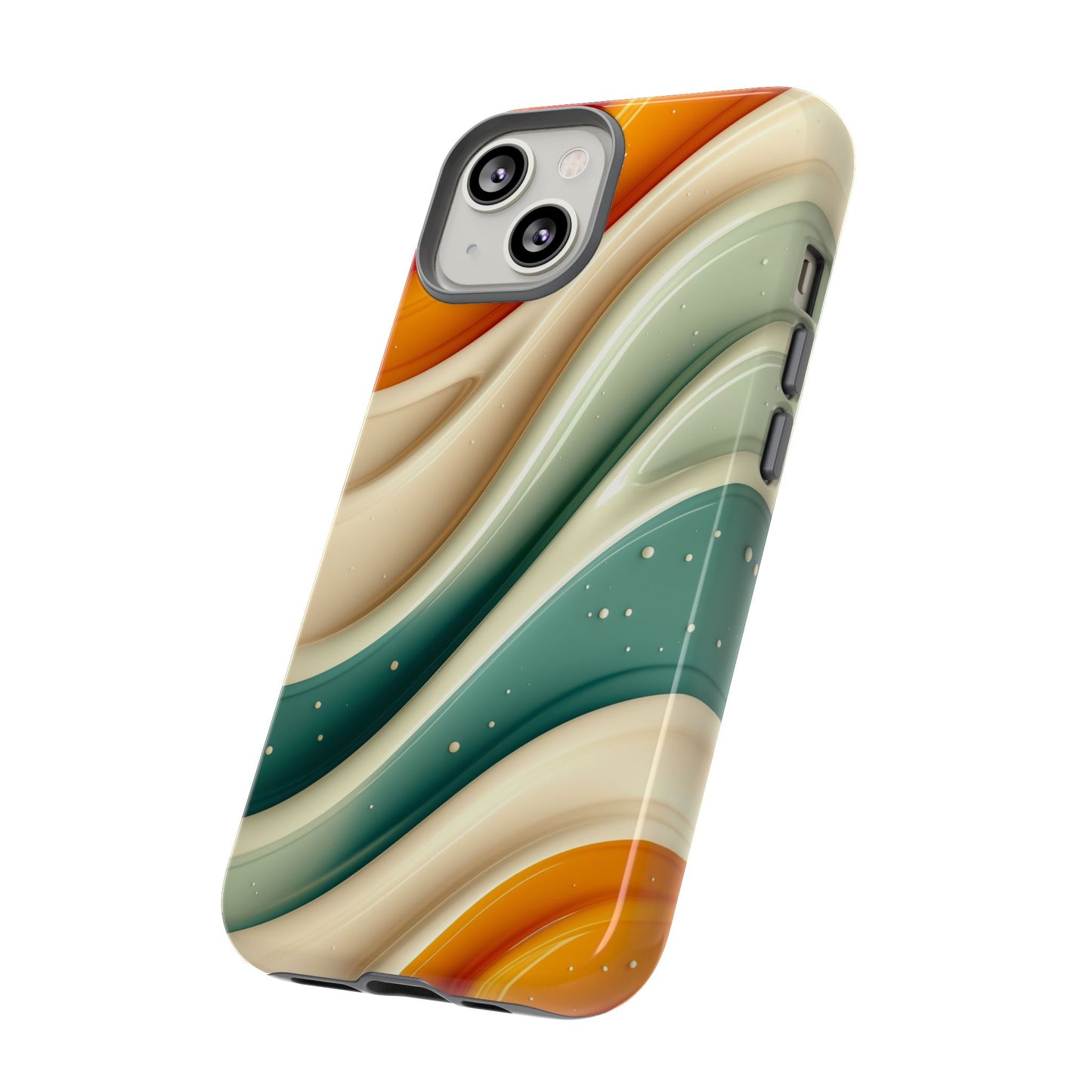 Retro Phone Case, Abstract Floral Design, Trendy Mobile Cover, Modern Tech Accessories, Gift for Her