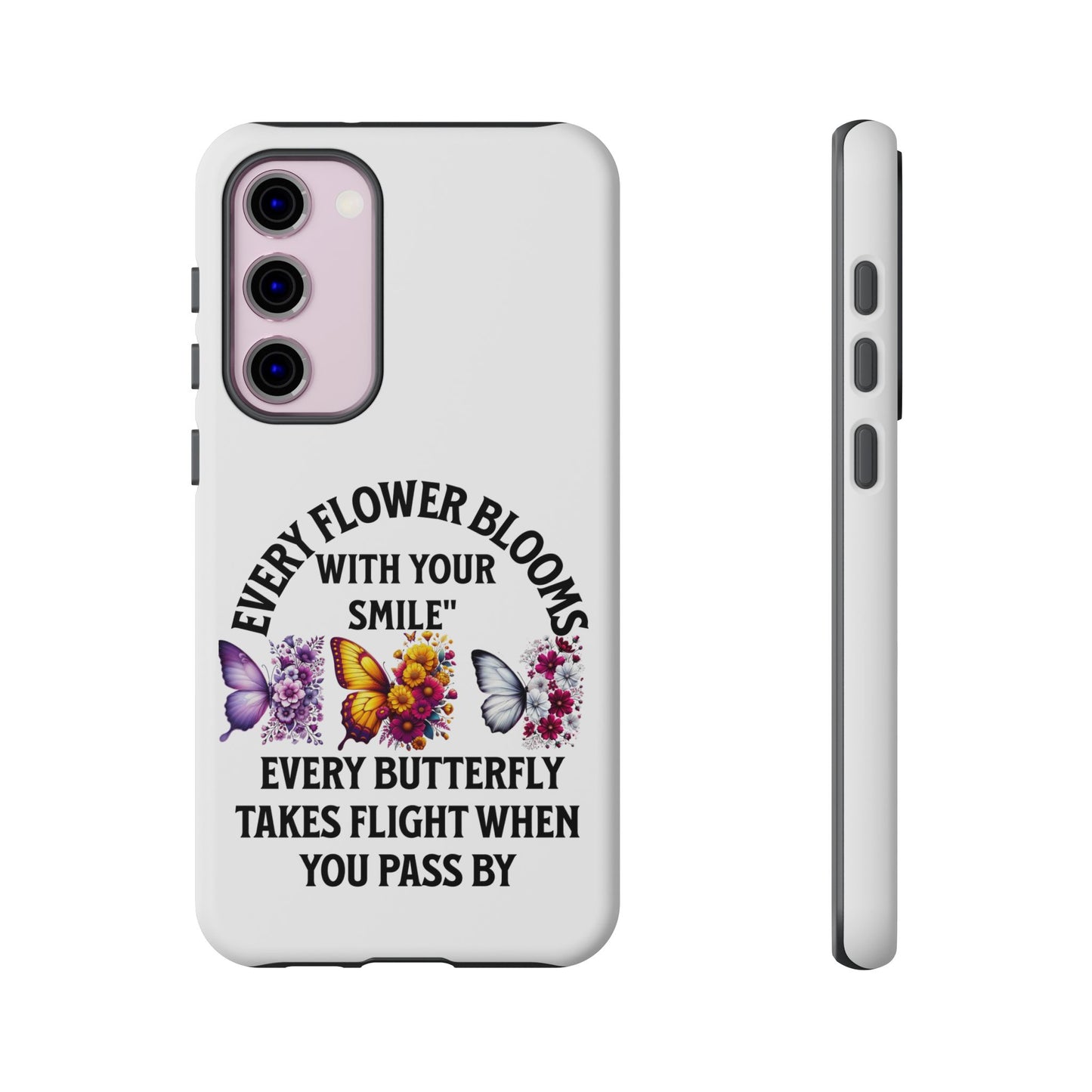 Butterfly Phone Case - Inspirational Floral Design, Perfect Gift for Nature Lovers, Birthdays, and Encouragement
