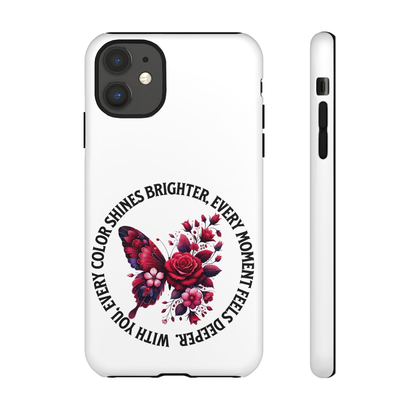 Artistic Phone Case with Butterfly and Quote, Gift for Nature Lovers, Stylish Accessory for All Occasions, Trendy Phone Cover, Floral [...]