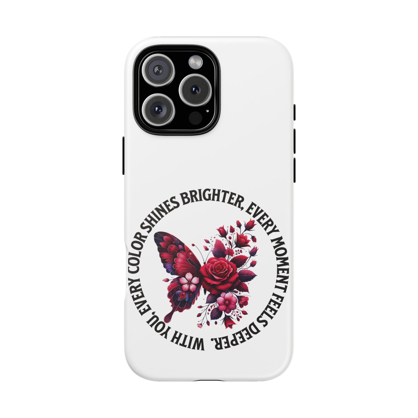 Artistic Phone Case with Butterfly and Quote, Gift for Nature Lovers, Stylish Accessory for All Occasions, Trendy Phone Cover, Floral [...]