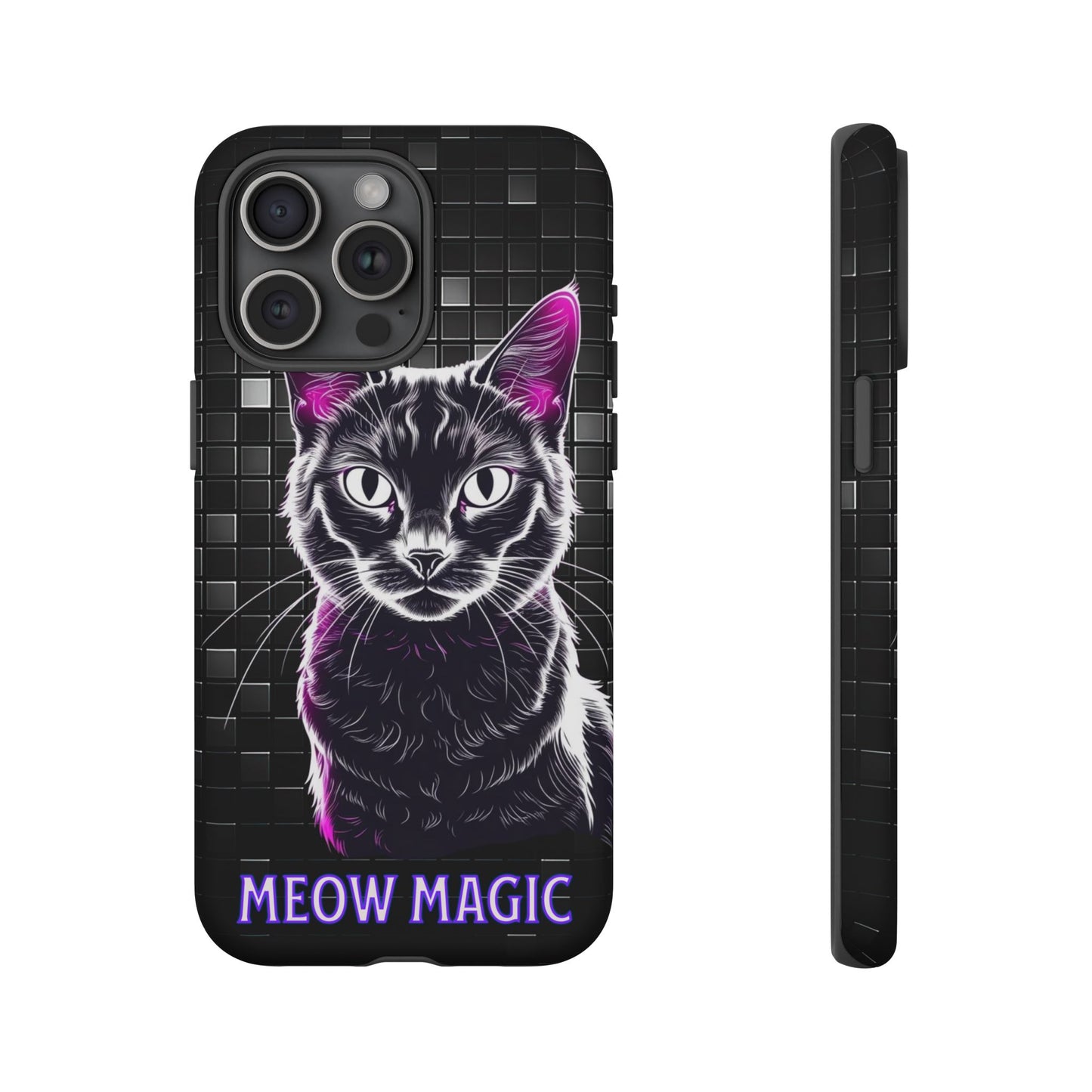 Cat Phone Case - Meow Magic, Cute Cat Lover Gift, Cat Mom Accessory, Pet-Themed Phone Cover, Stylish Cat Art Case