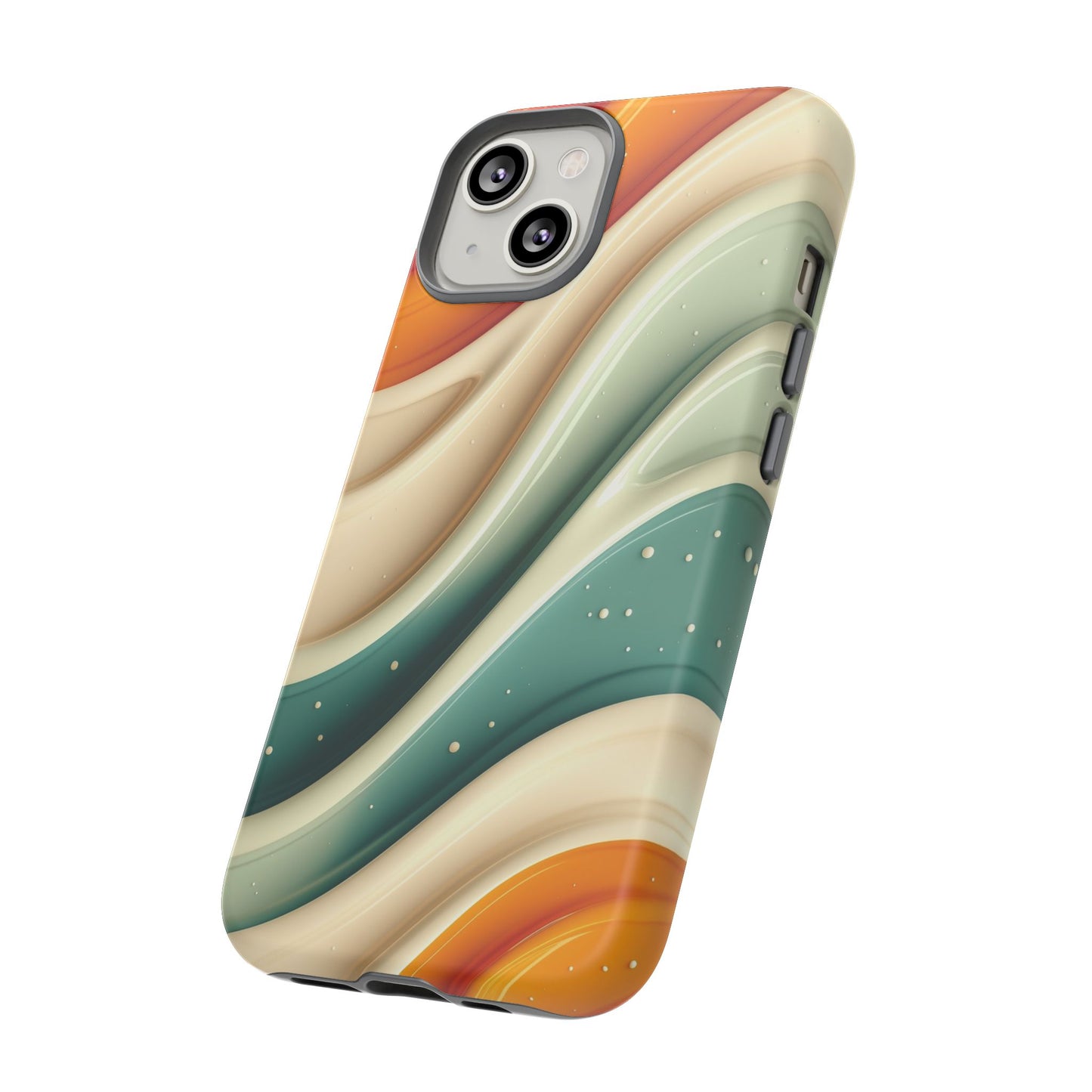 Retro Phone Case, Abstract Floral Design, Trendy Mobile Cover, Modern Tech Accessories, Gift for Her