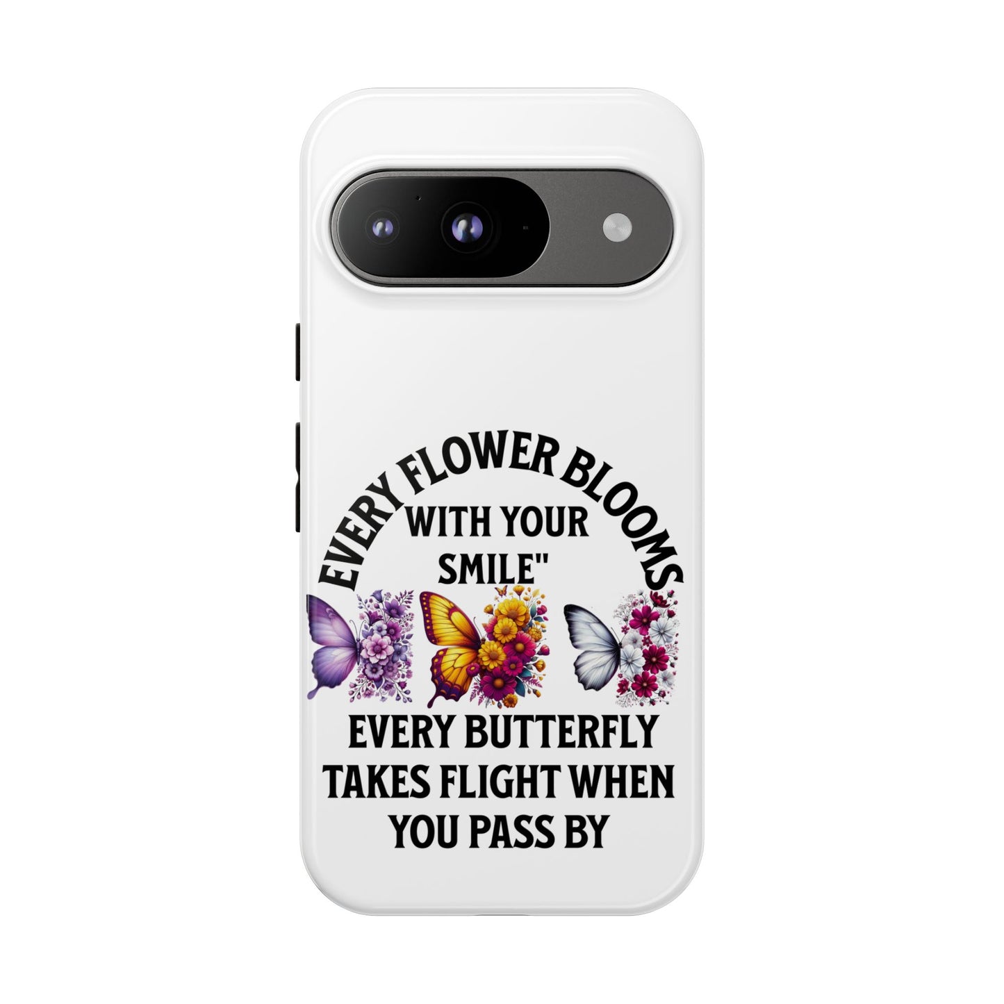 Butterfly Phone Case - Inspirational Floral Design, Perfect Gift for Nature Lovers, Birthdays, and Encouragement
